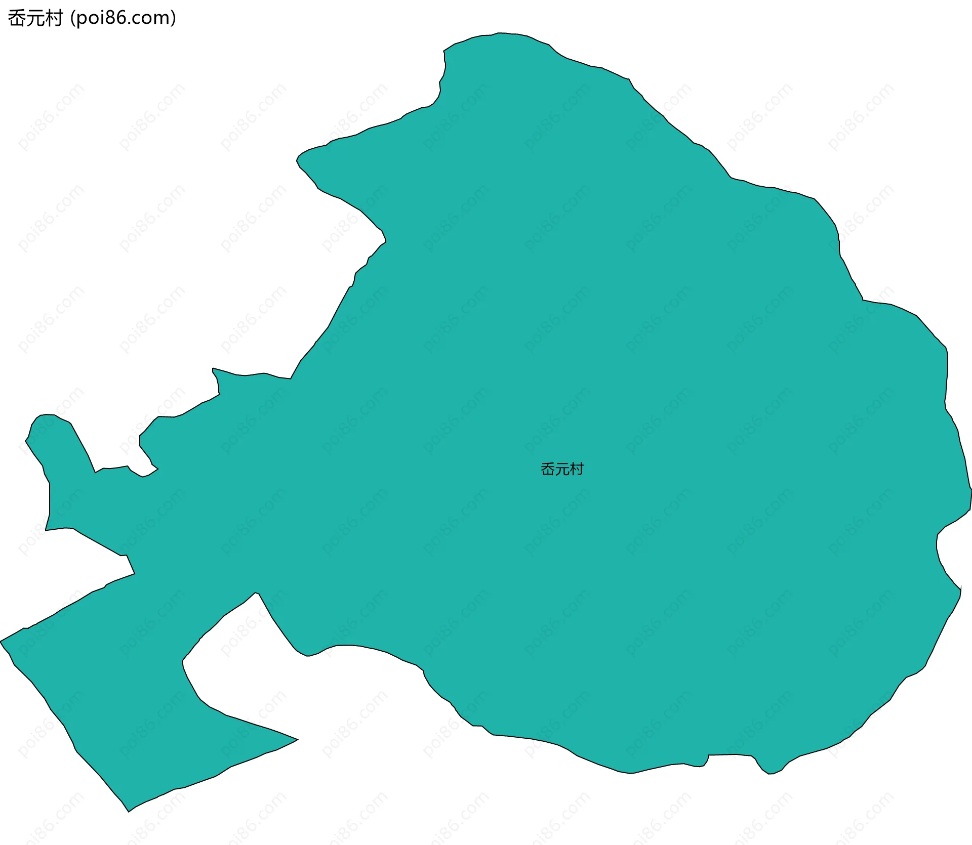 岙元村边界地图