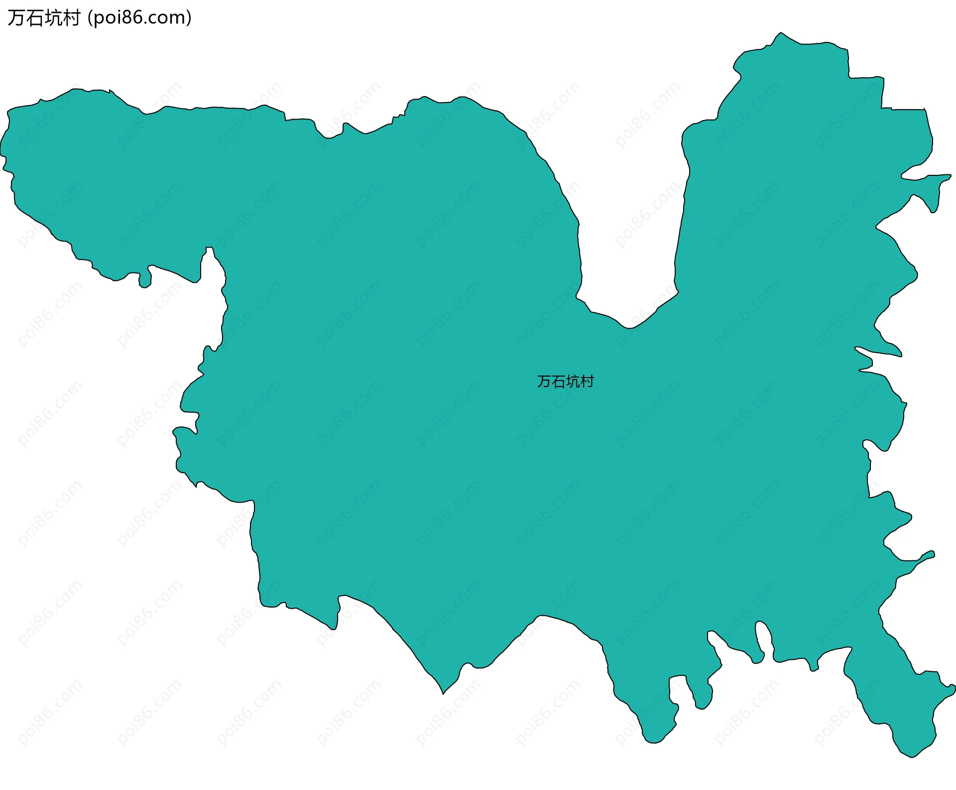 万石坑村边界地图