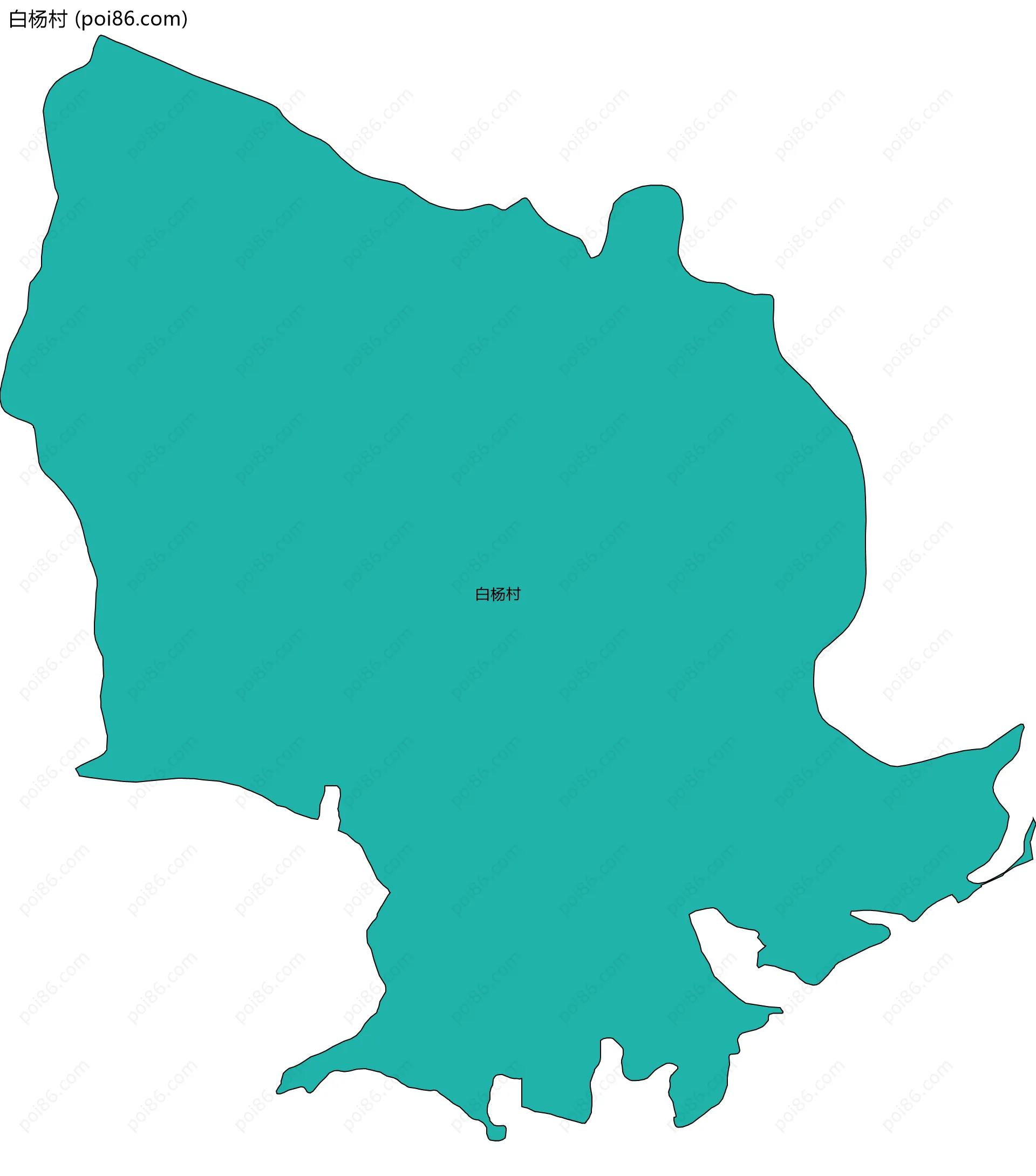 白杨村边界地图