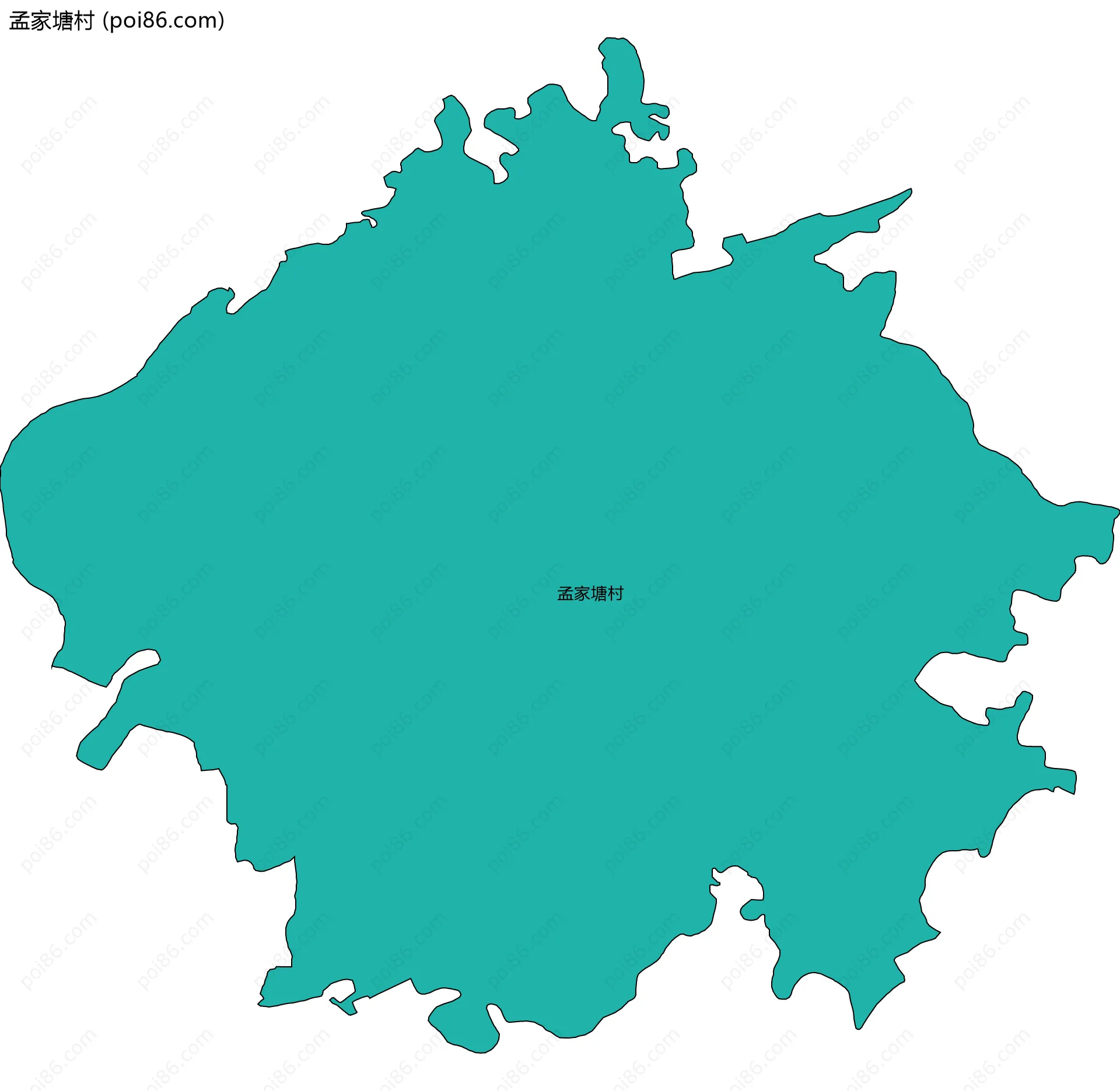 孟家塘村边界地图