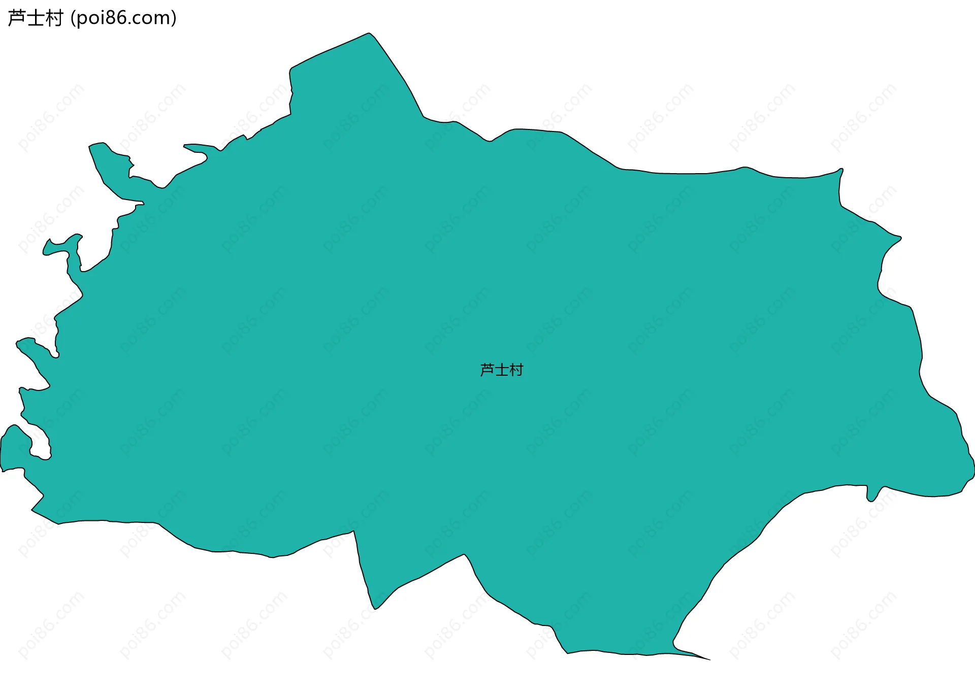 芦士村边界地图