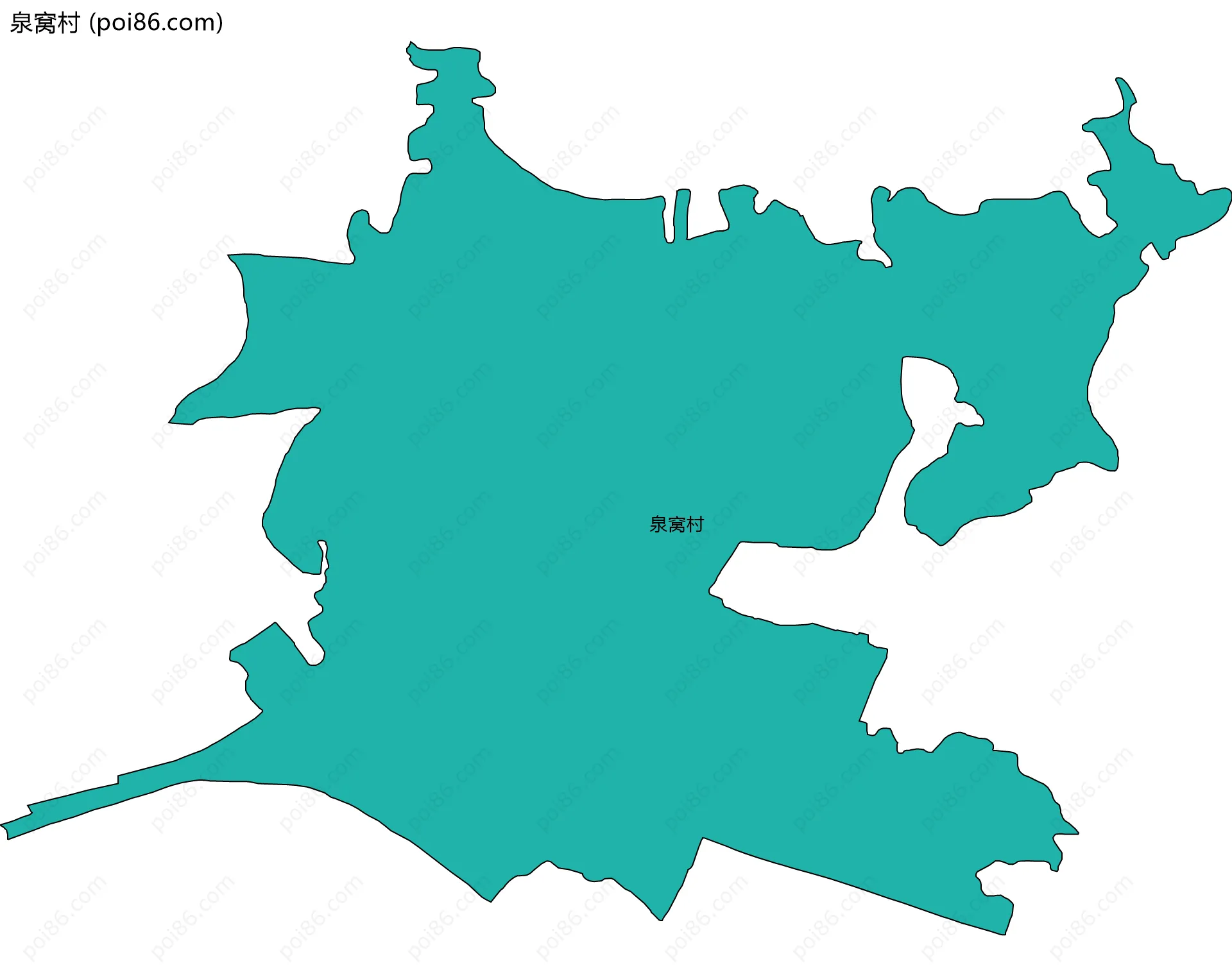 泉窝村边界地图
