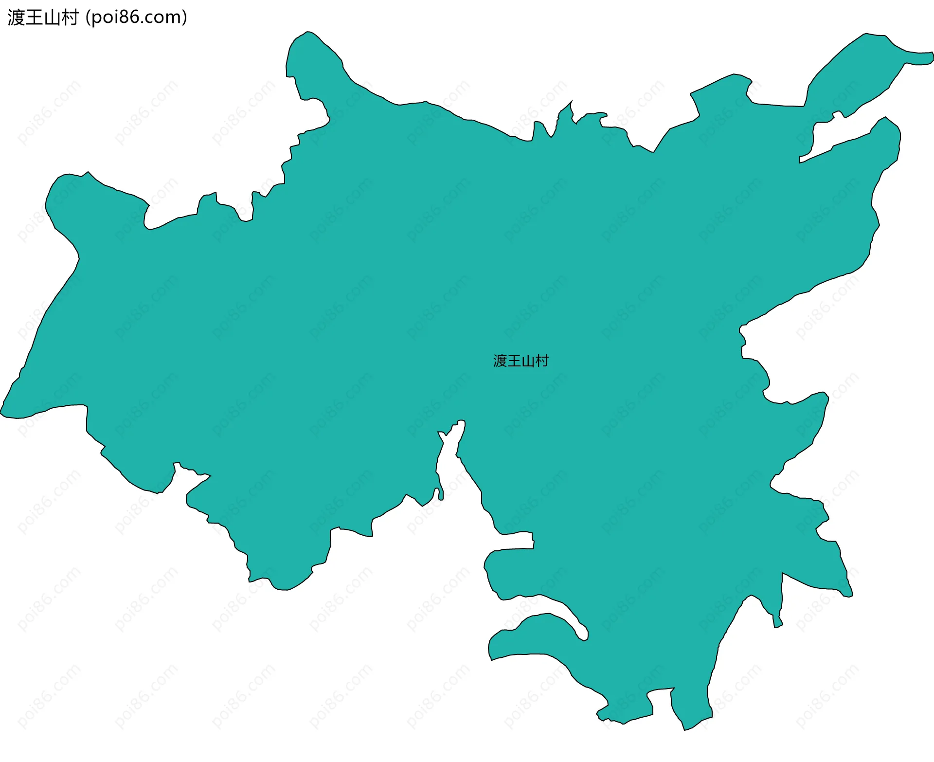 渡王山村边界地图