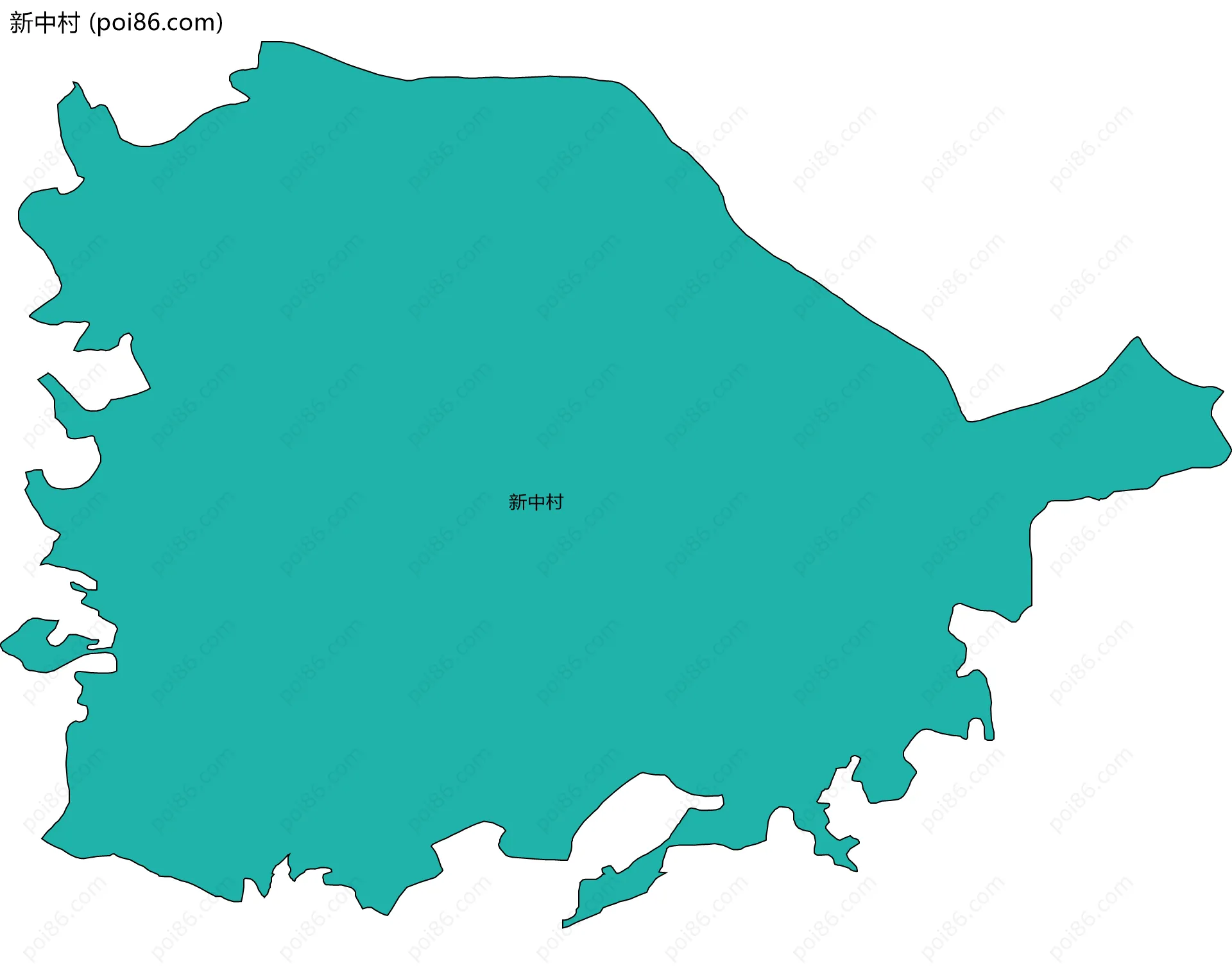 新中村边界地图