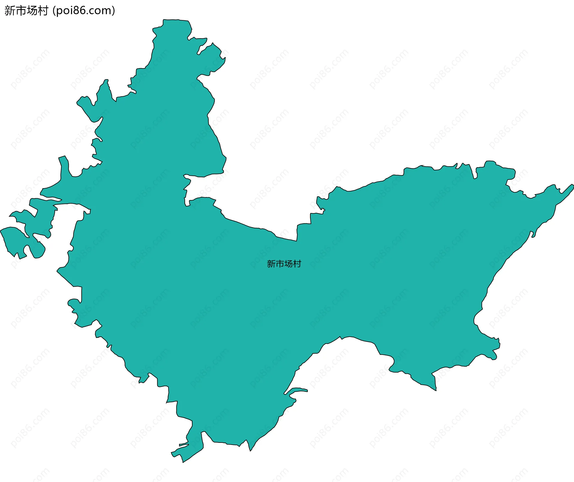 新市场村边界地图