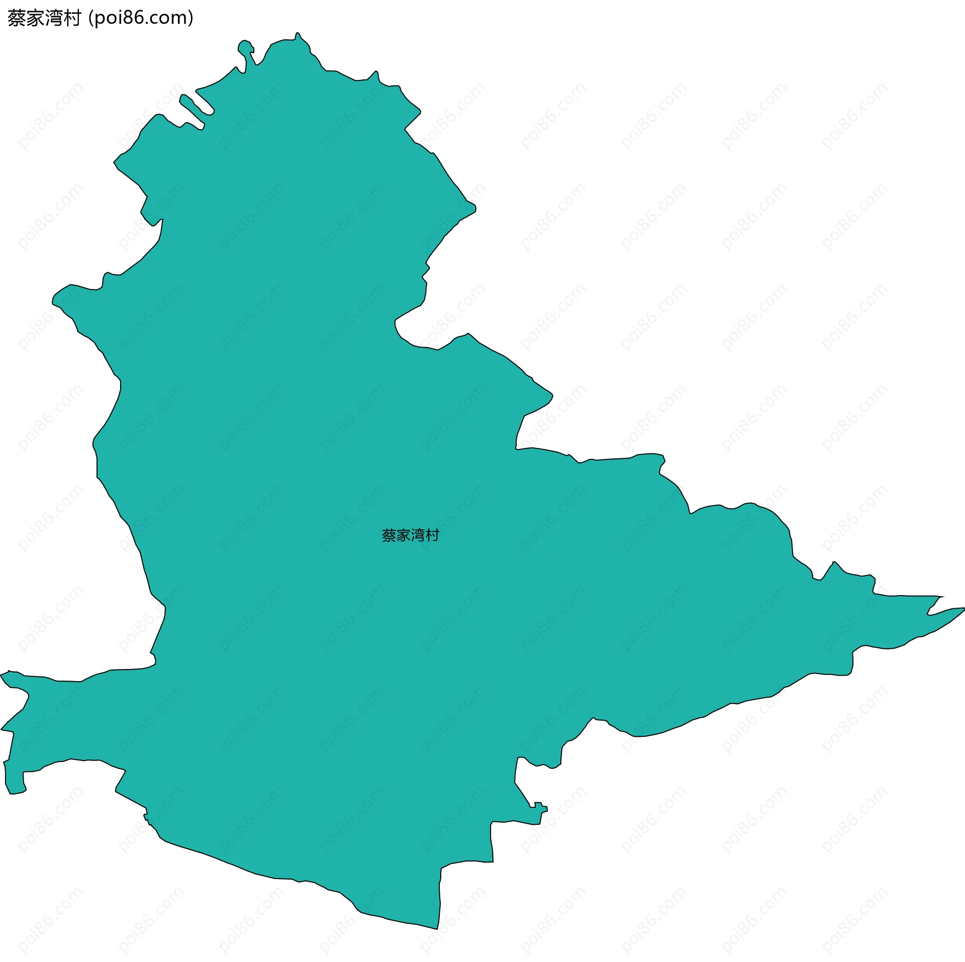 蔡家湾村边界地图