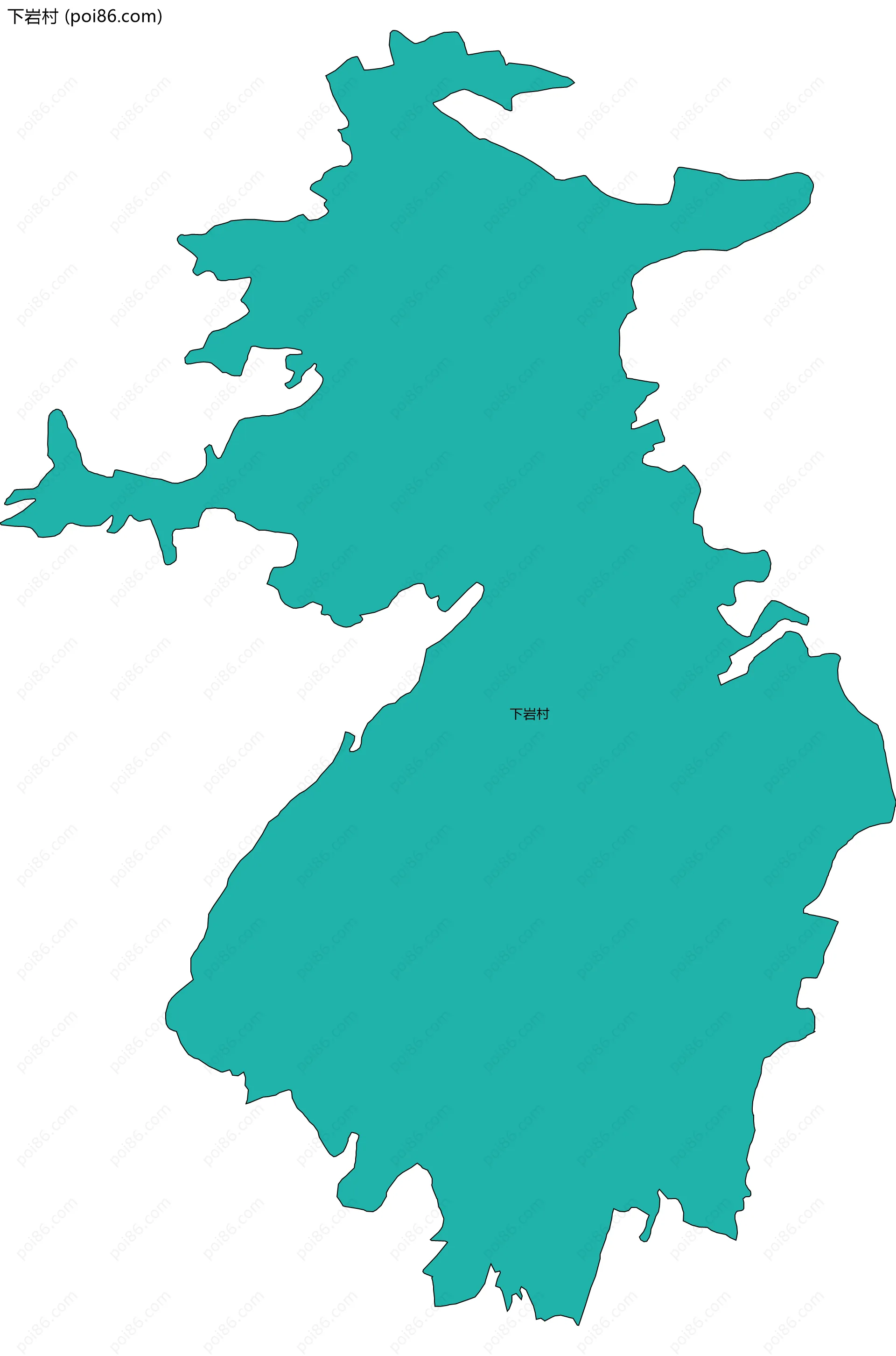 下岩村边界地图