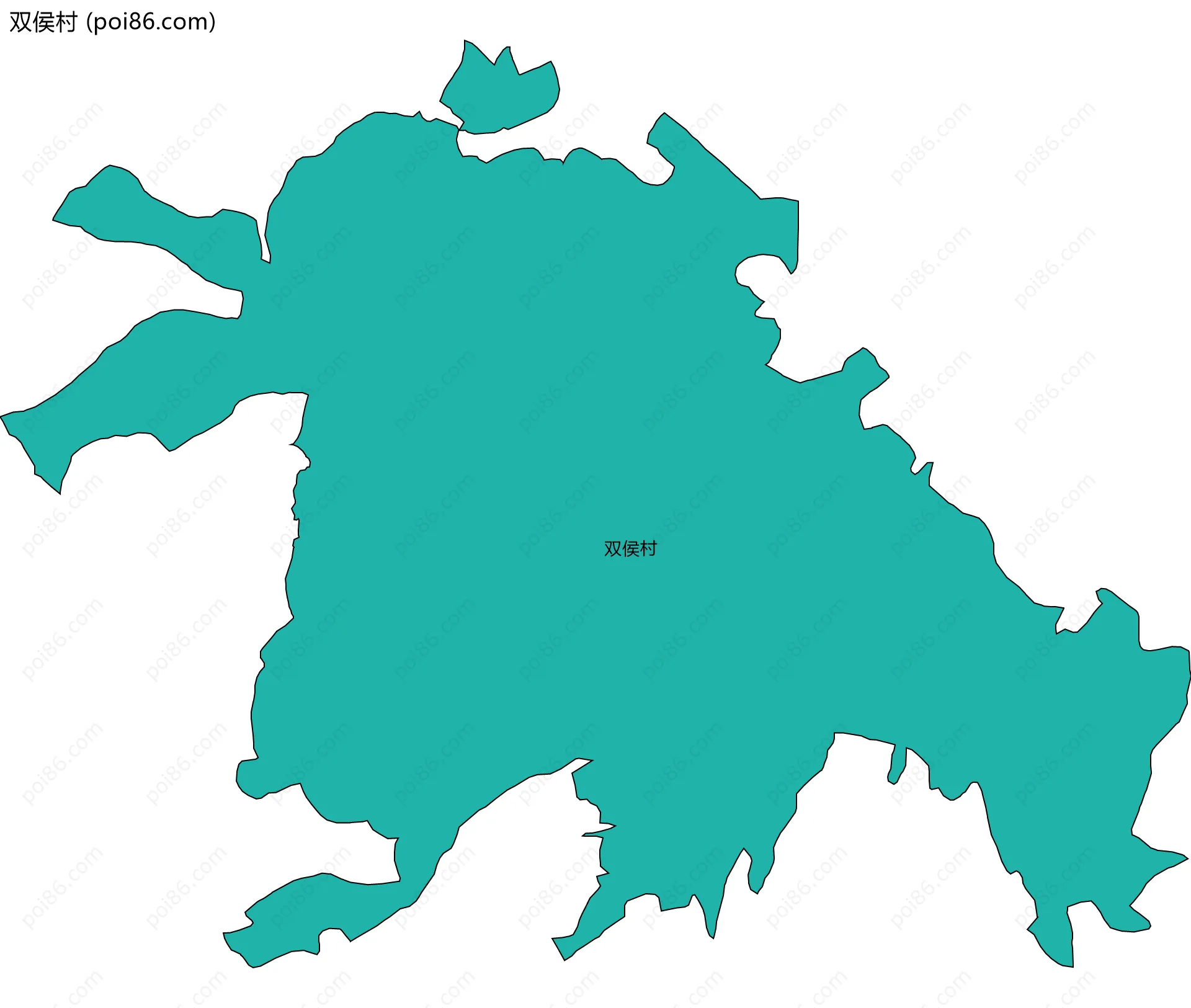 双侯村边界地图