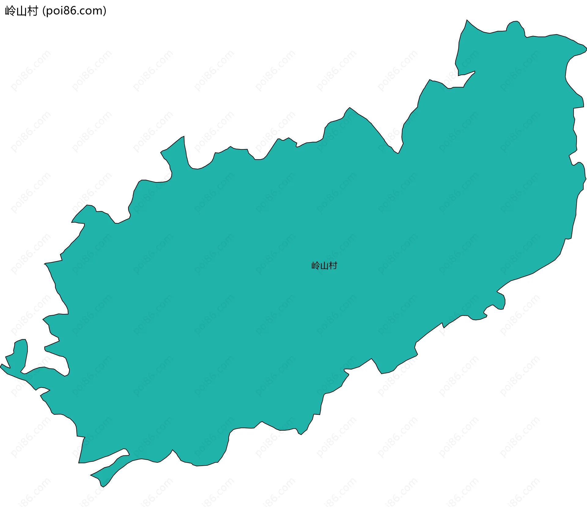 岭山村边界地图