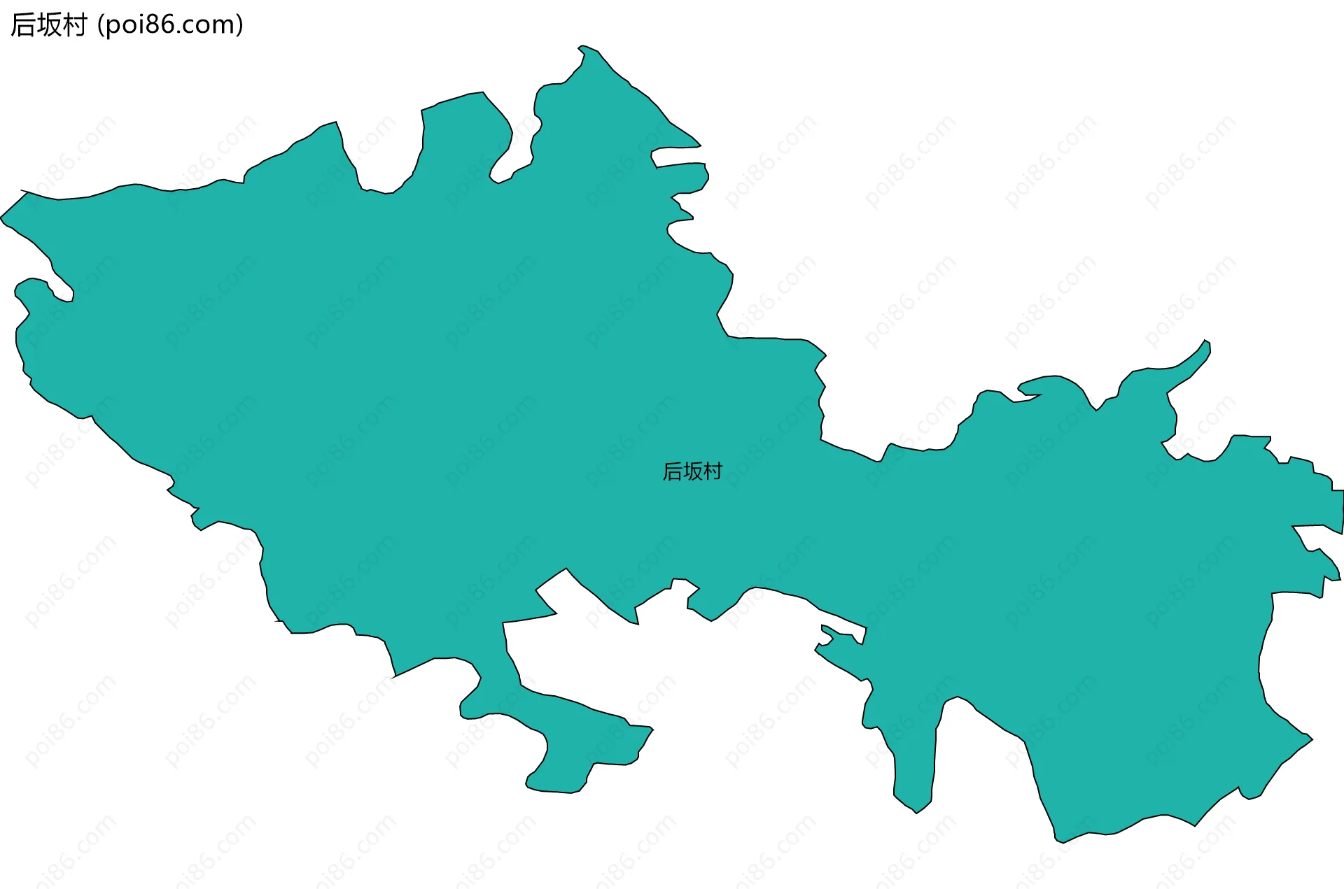 后坂村边界地图