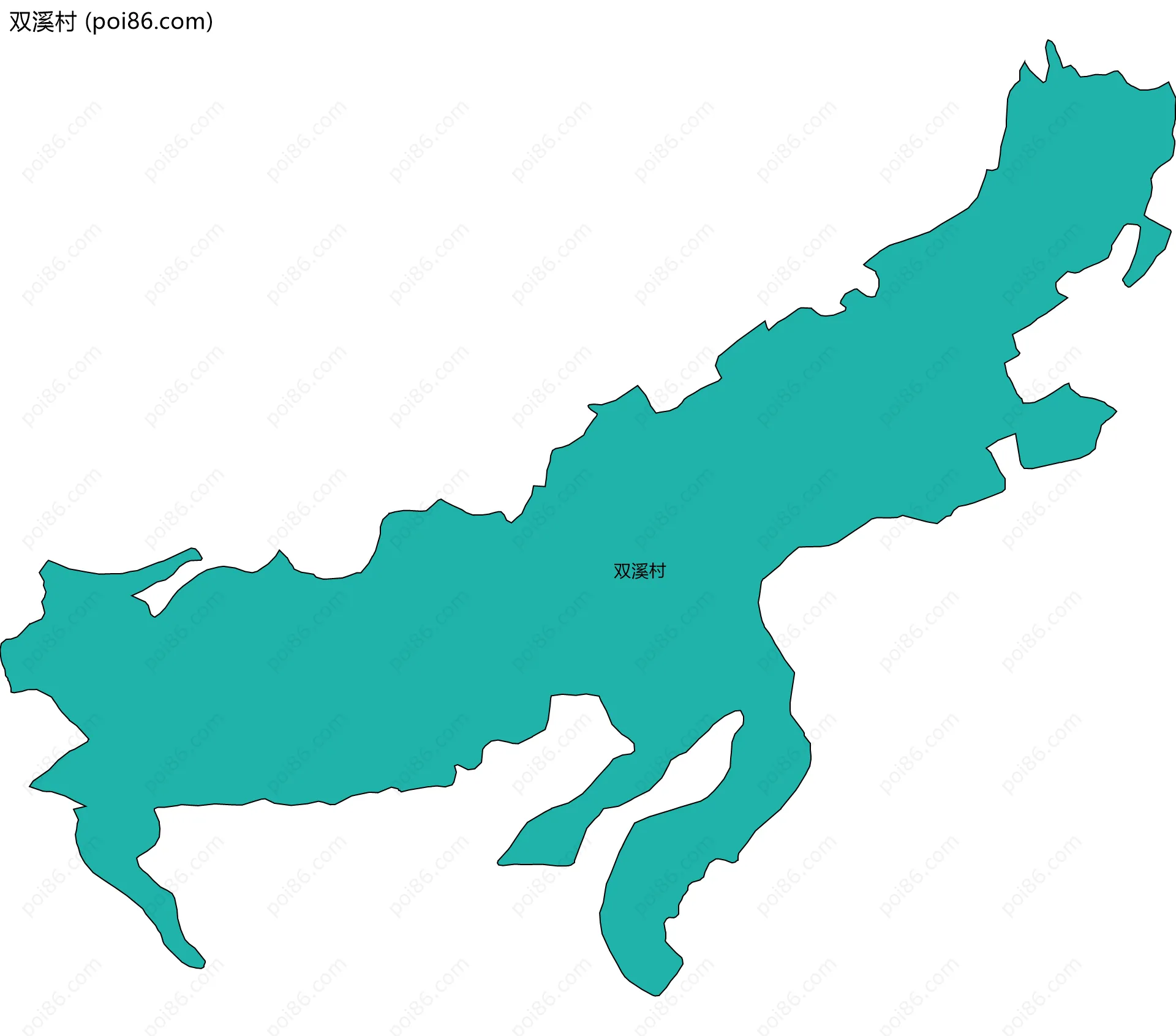 双溪村边界地图