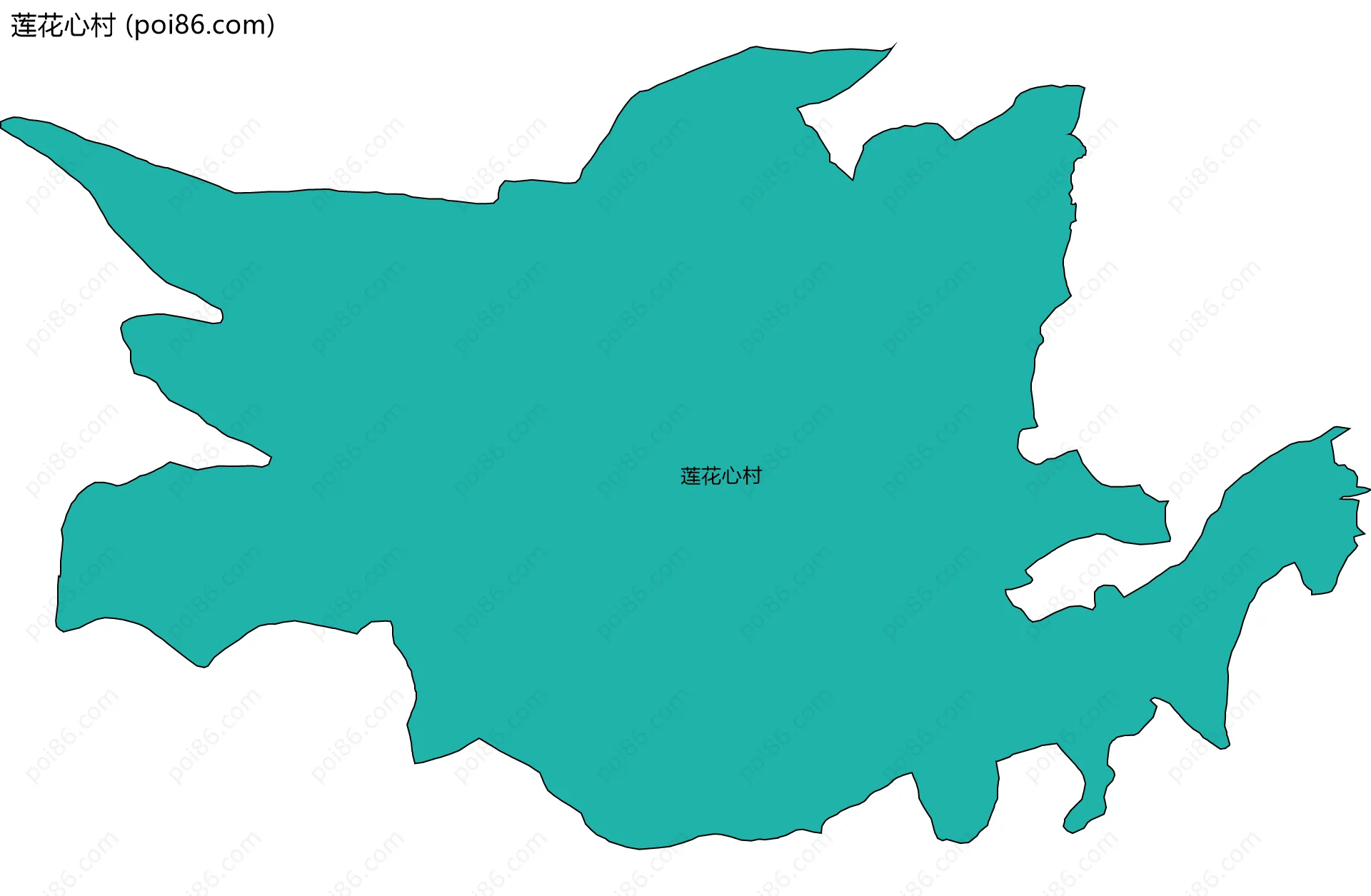 莲花心村边界地图