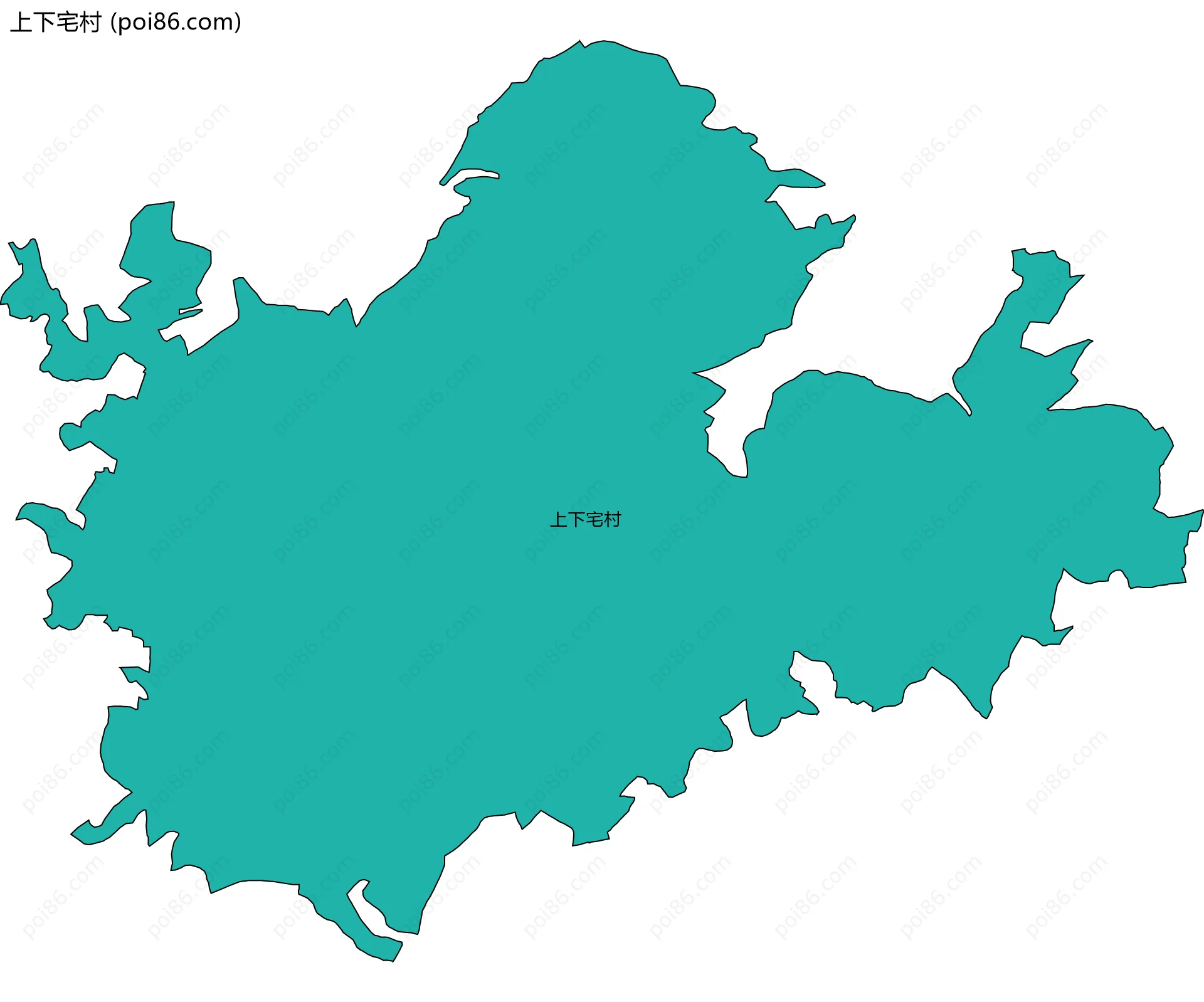 上下宅村边界地图