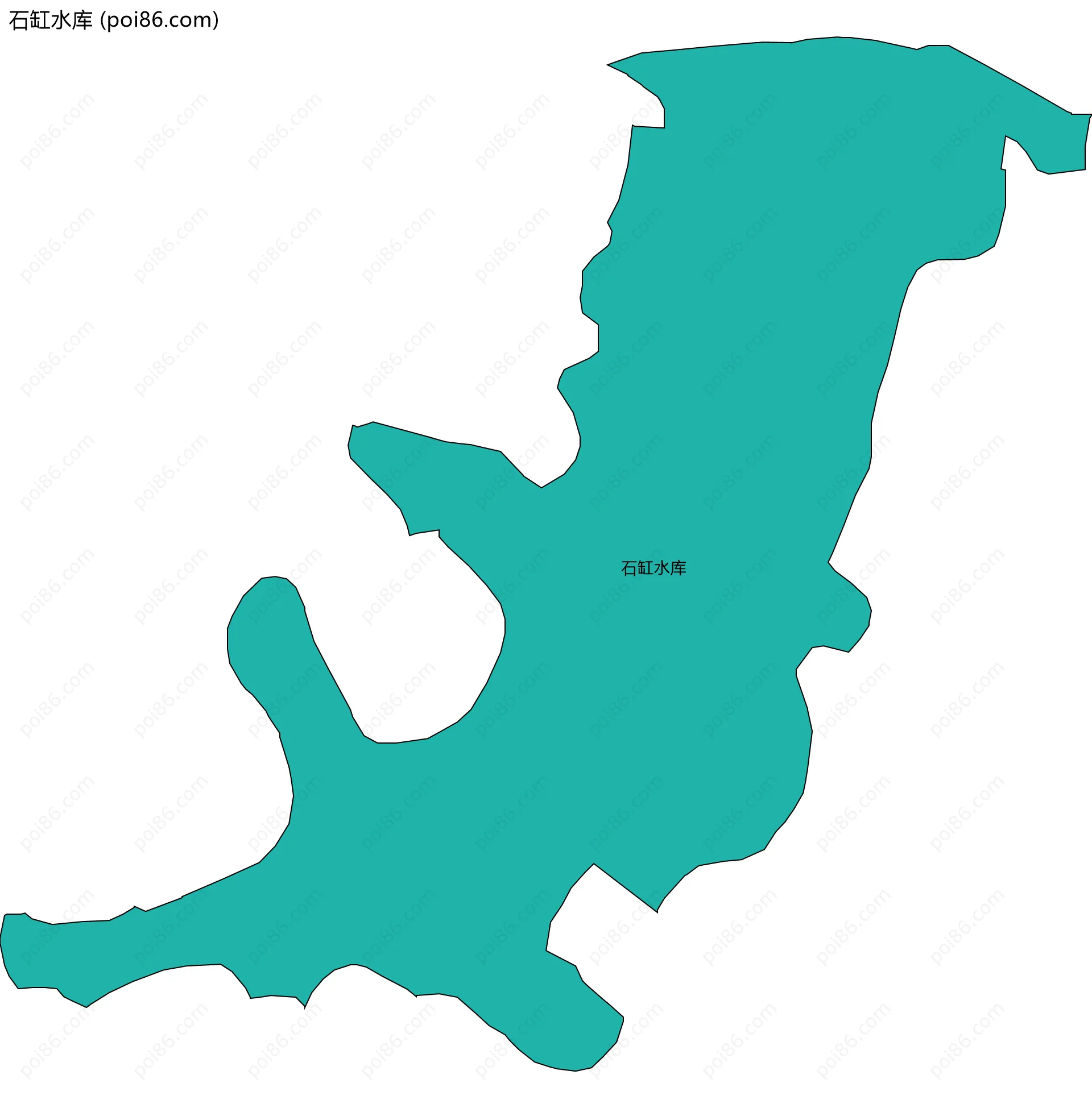 石缸水库边界地图