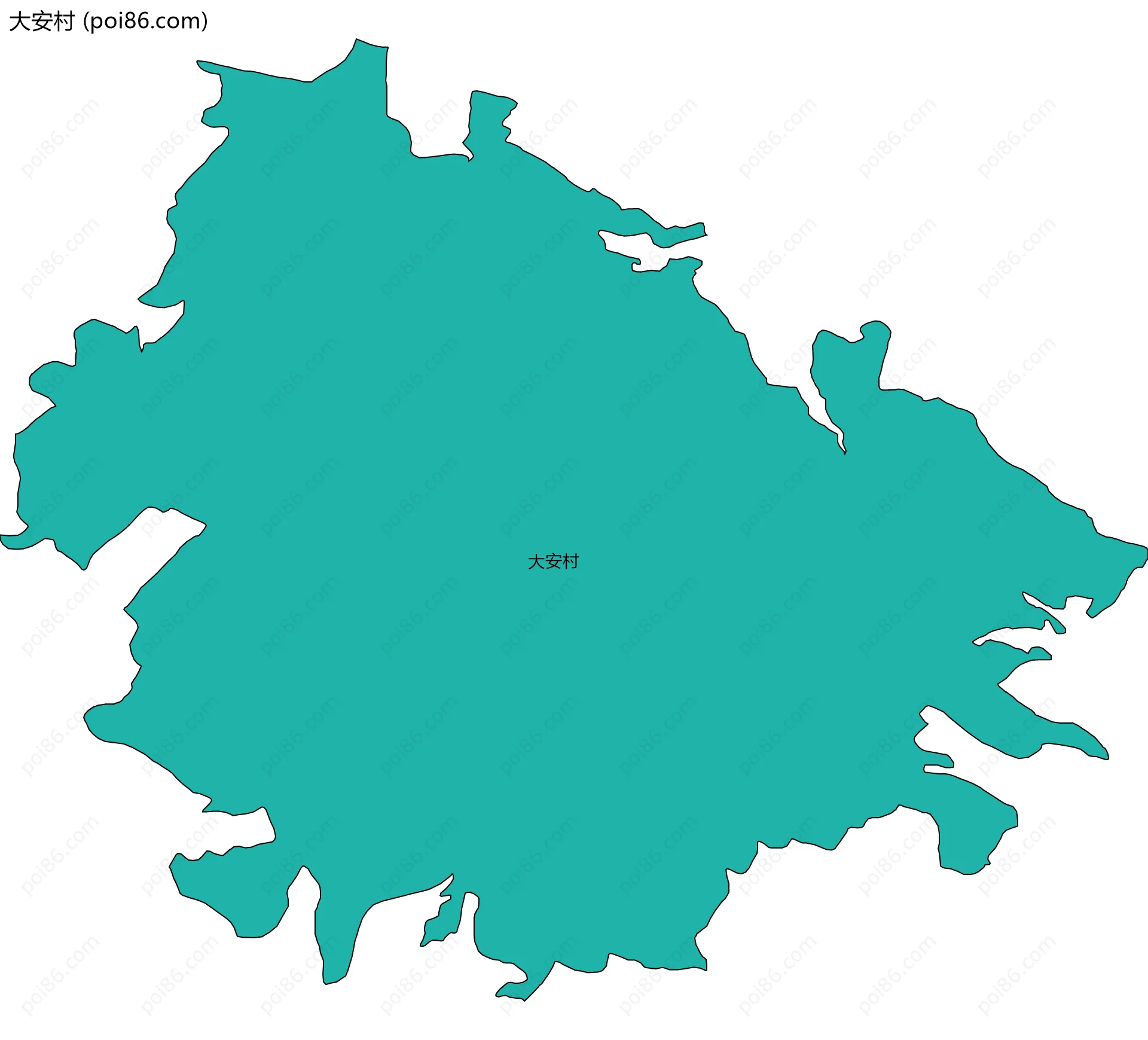 大安村边界地图