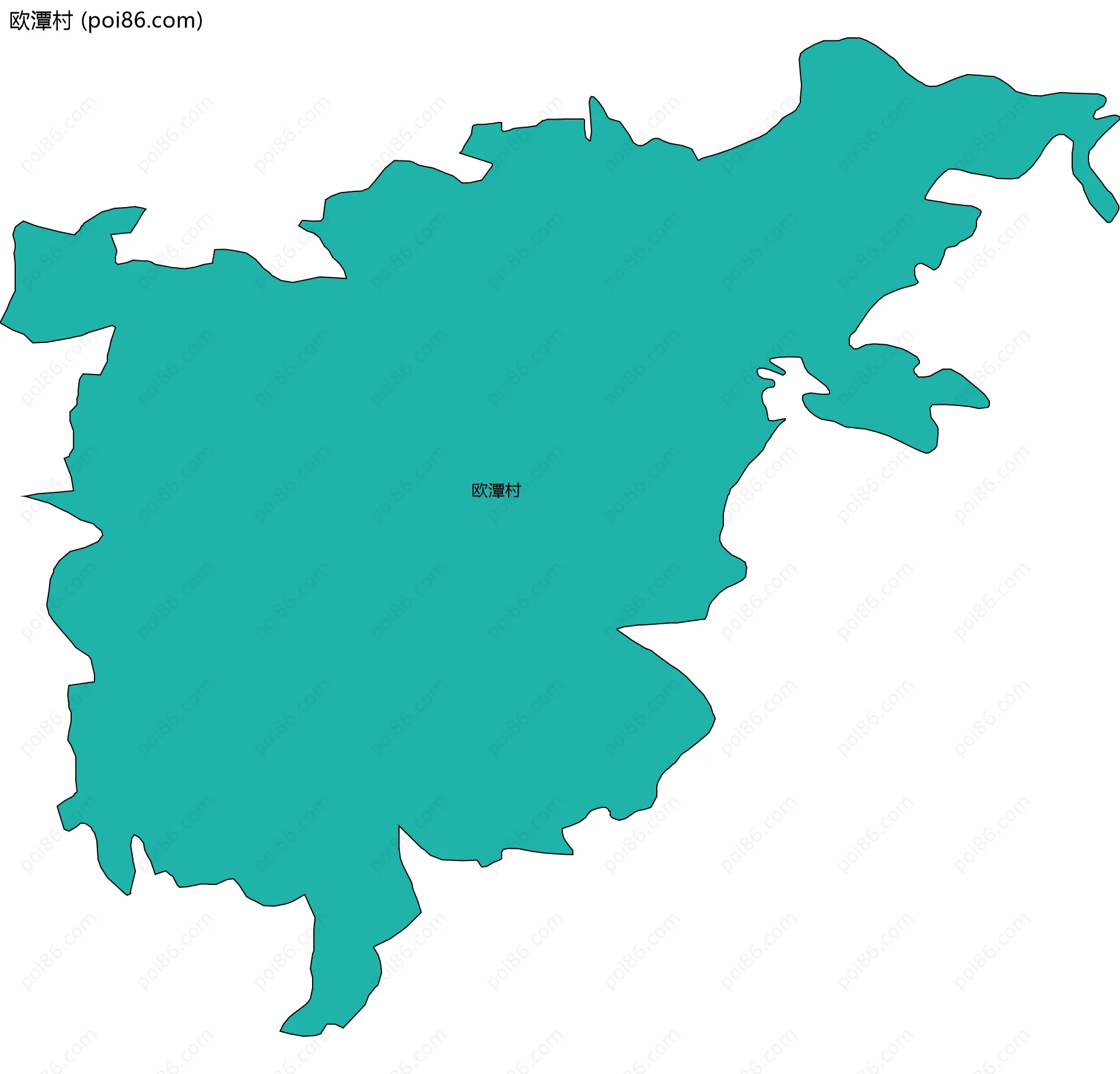 欧潭村边界地图