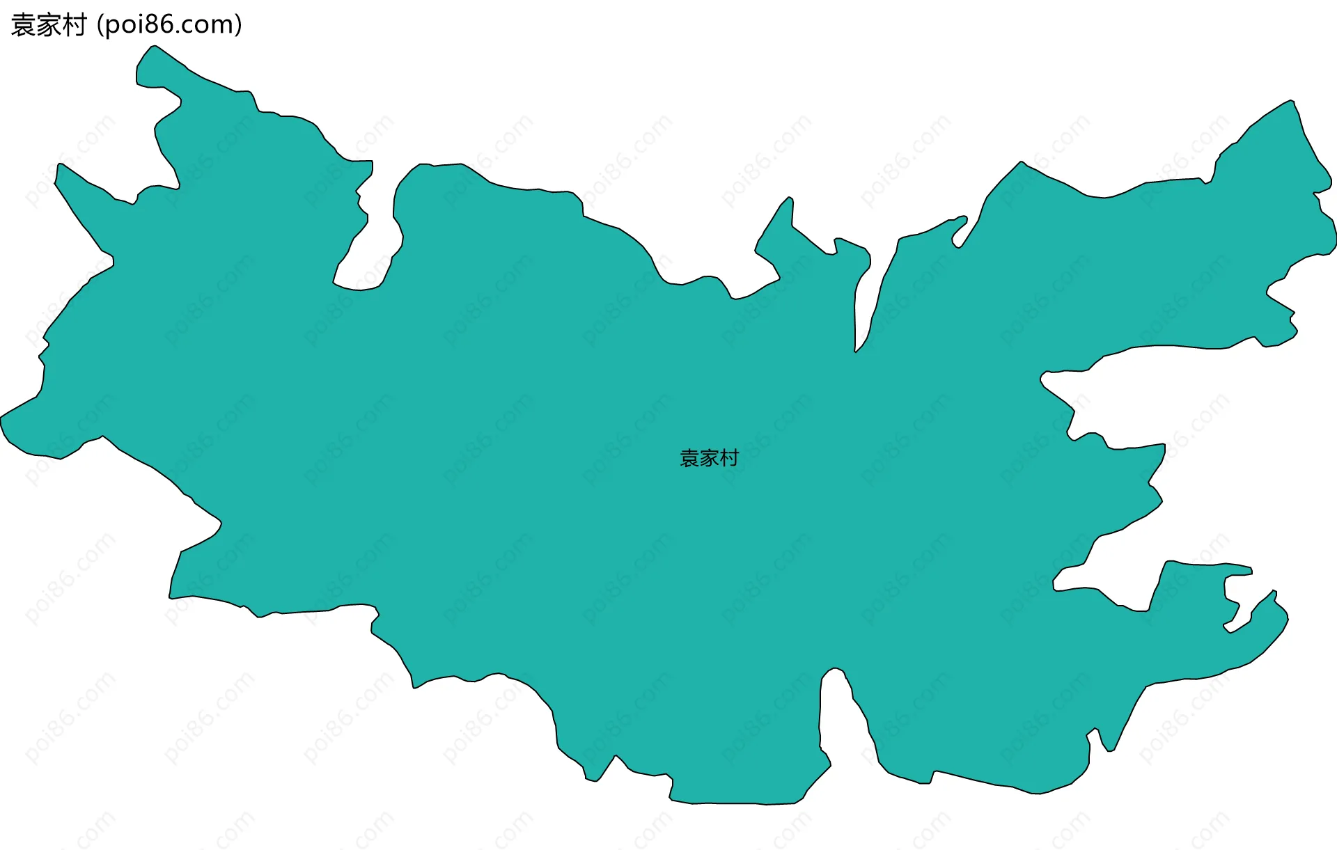 袁家村边界地图