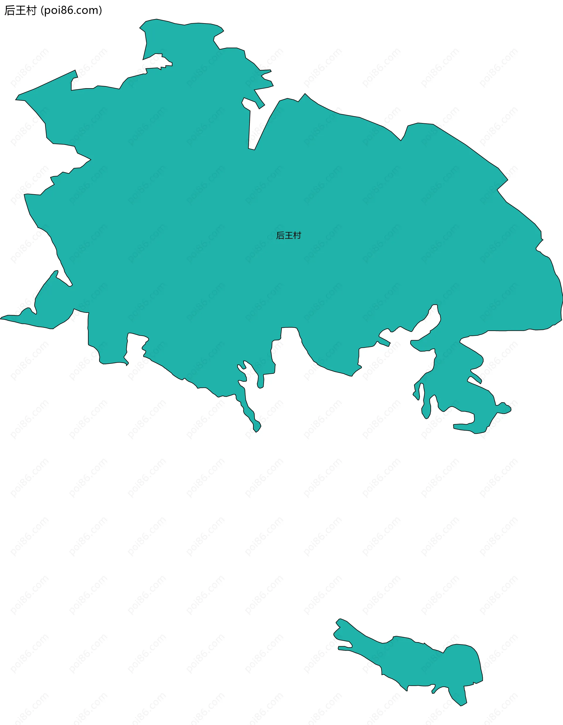 后王村边界地图