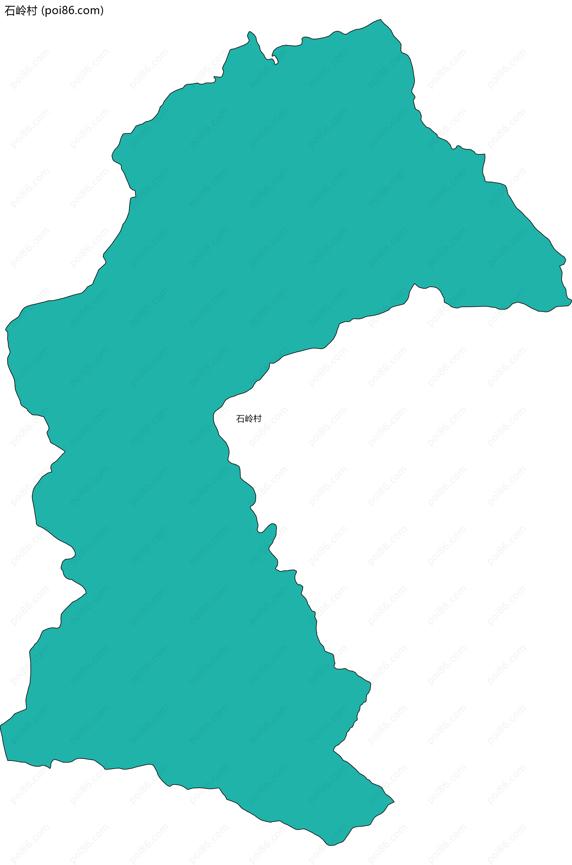 石岭村边界地图