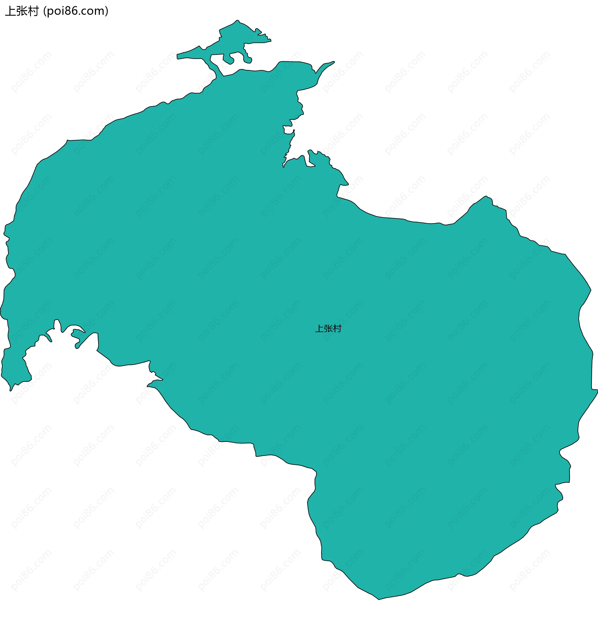 上张村边界地图