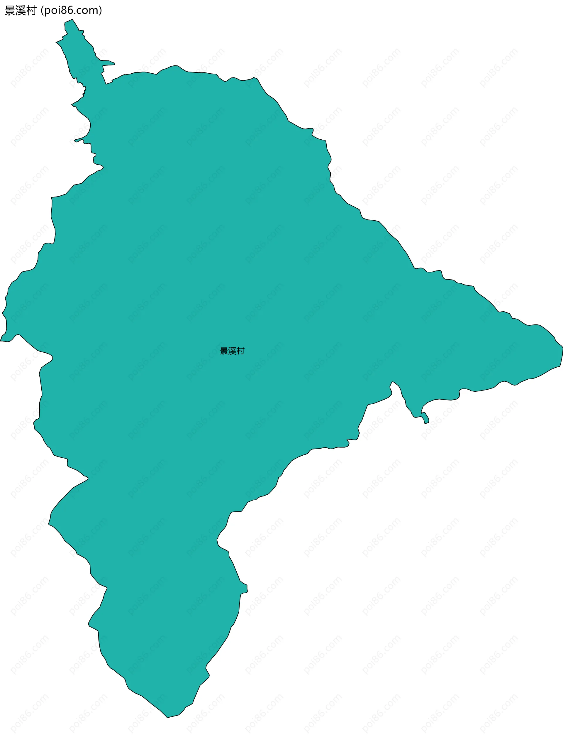 景溪村边界地图