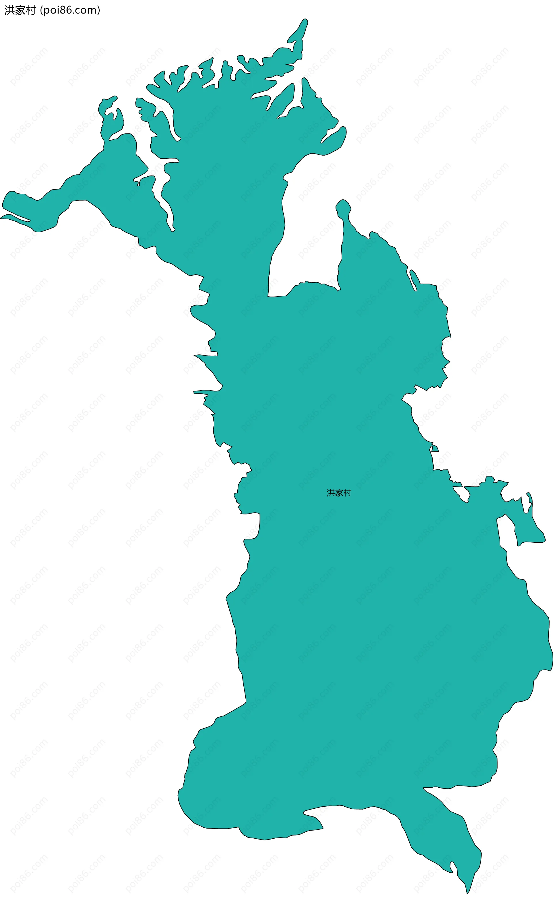 洪家村边界地图