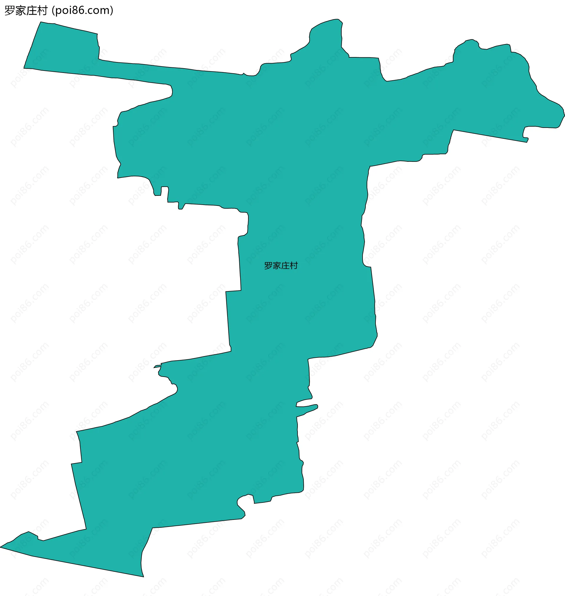 罗家庄村边界地图