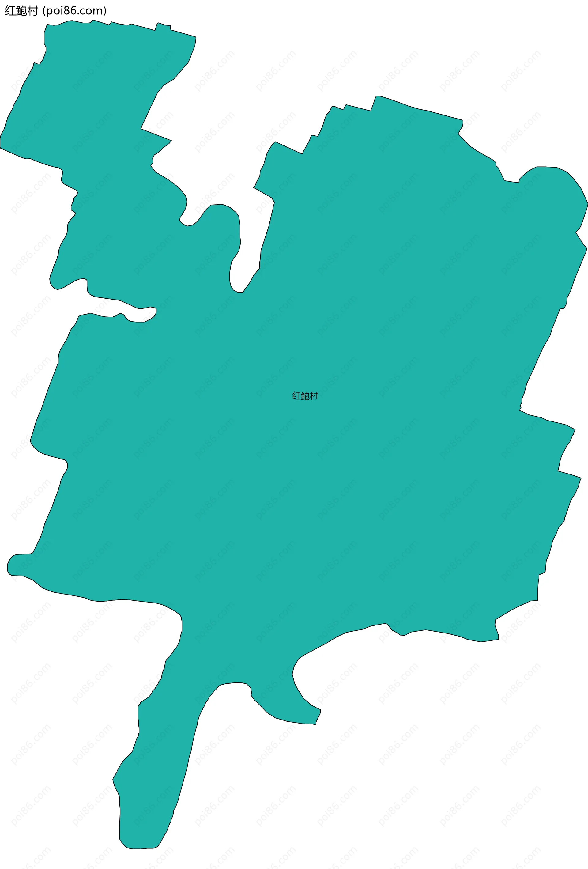 红鲍村边界地图