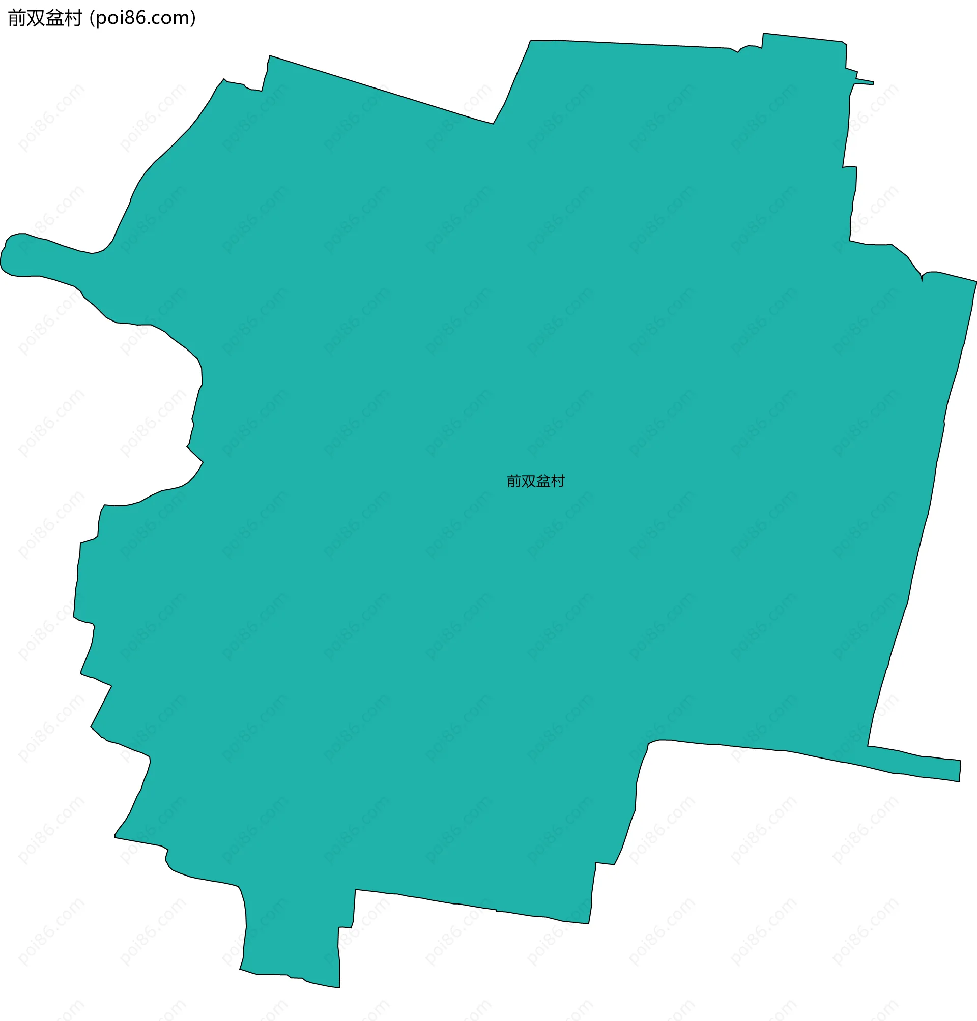 前双盆村边界地图