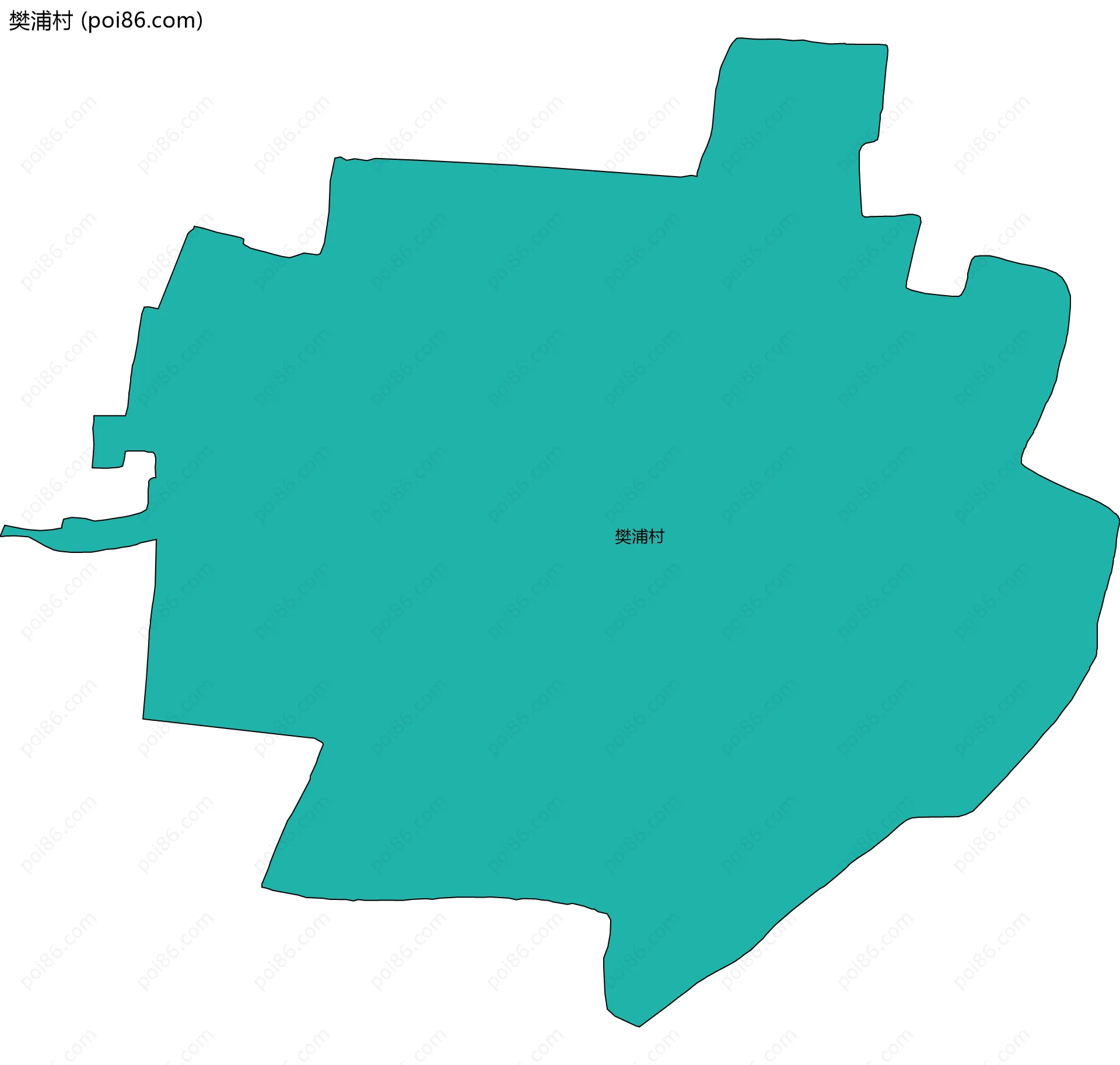 樊浦村边界地图