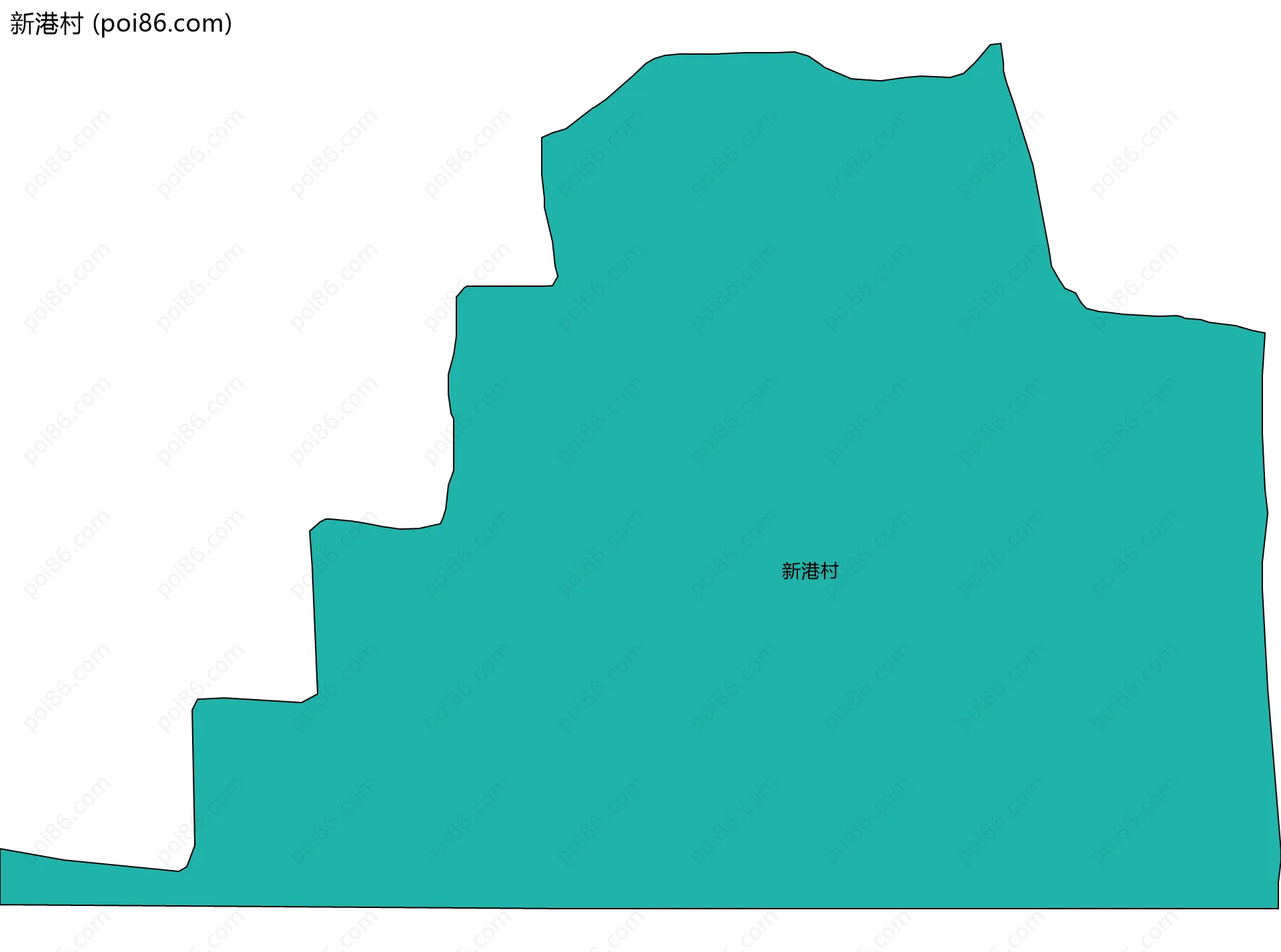 新港村边界地图