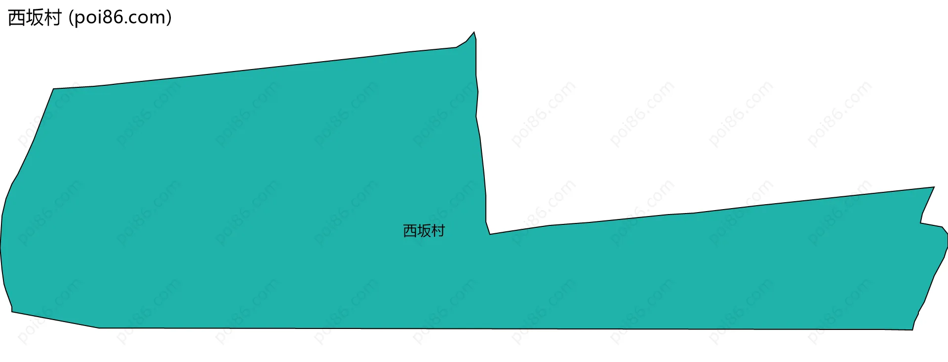 西坂村边界地图