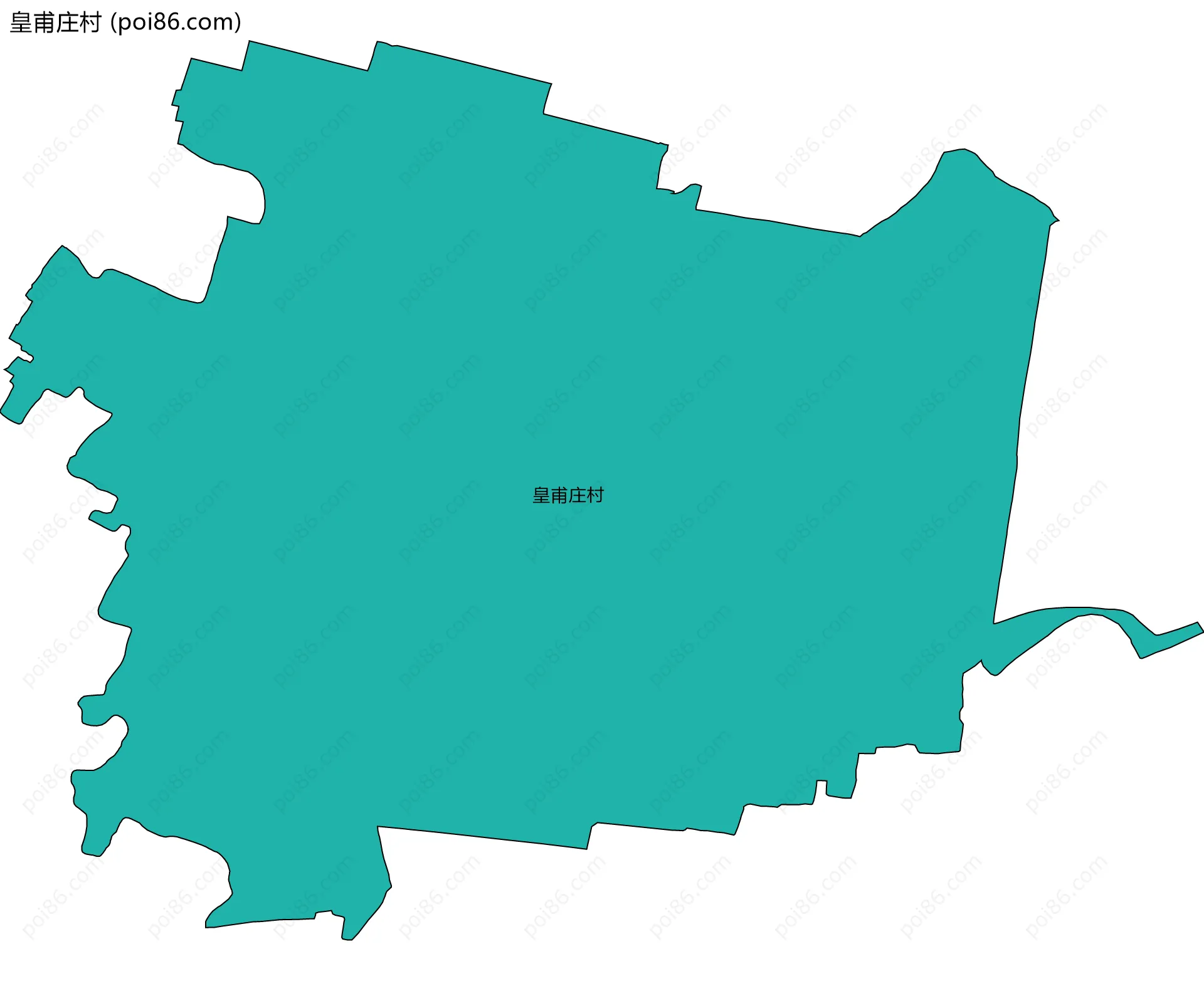 皇甫庄村边界地图