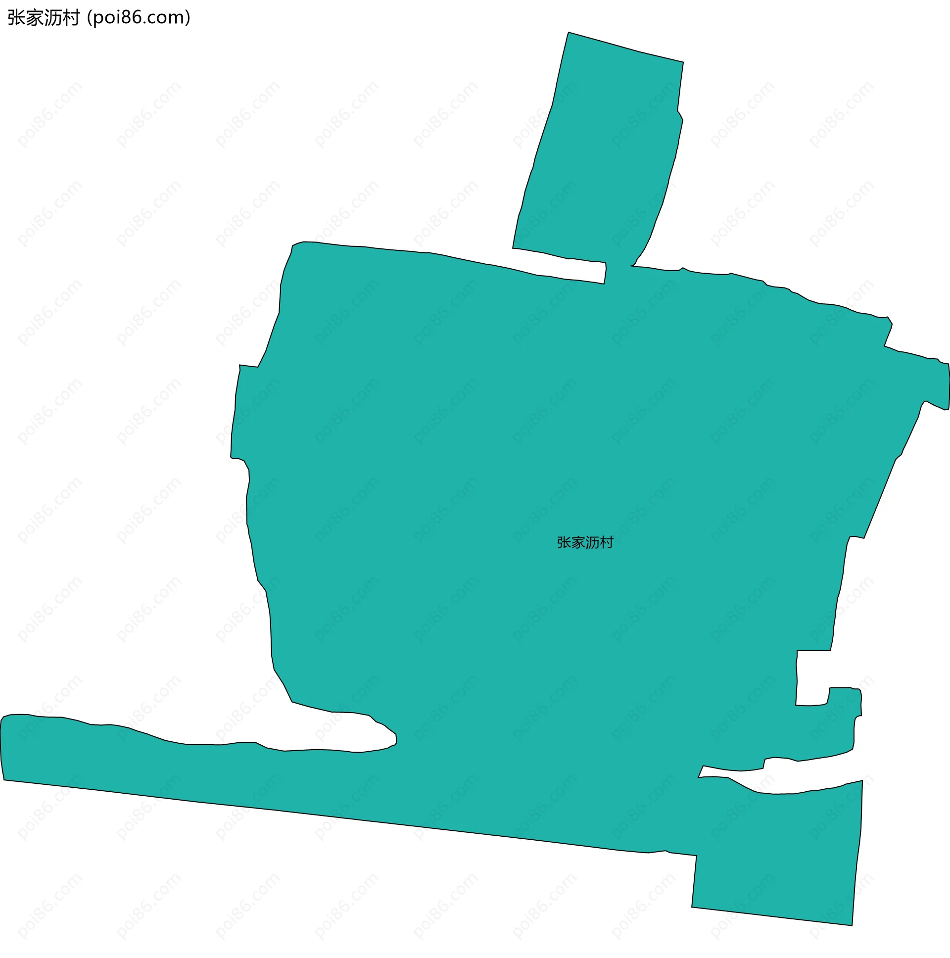 张家沥村边界地图