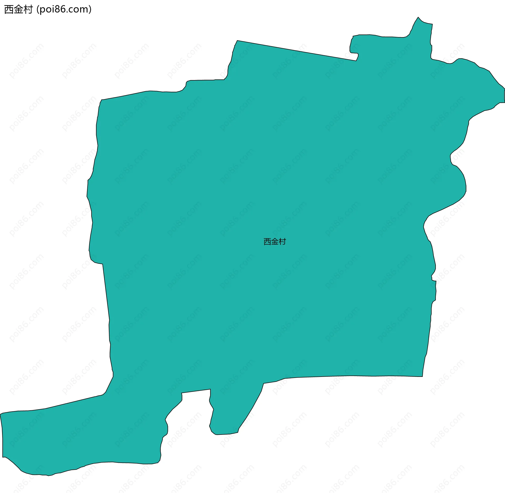西金村边界地图