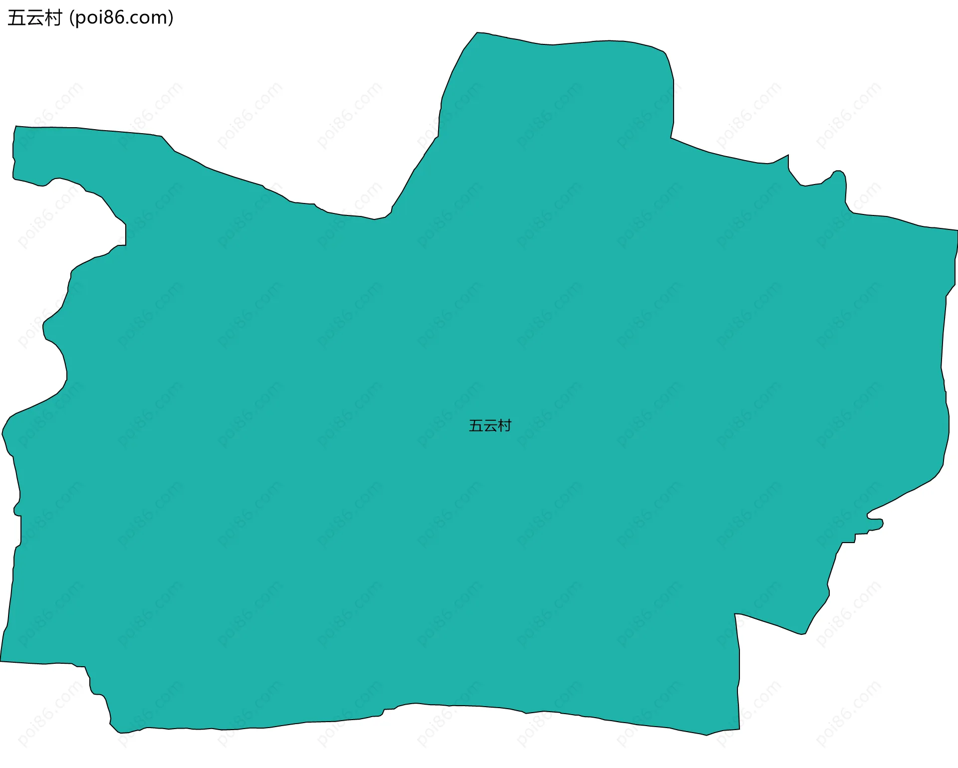 五云村边界地图