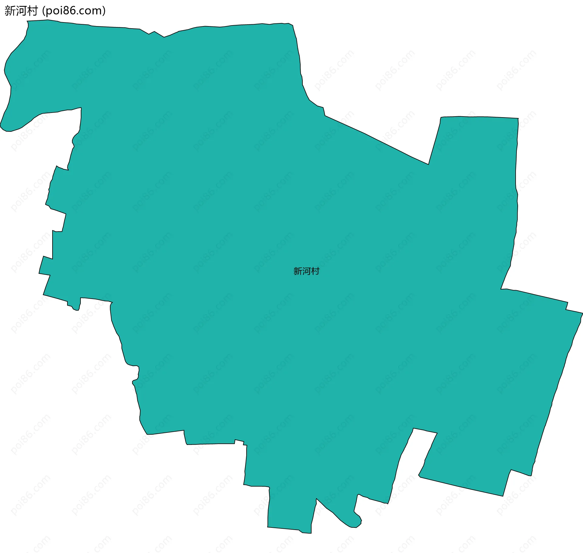 新河村边界地图
