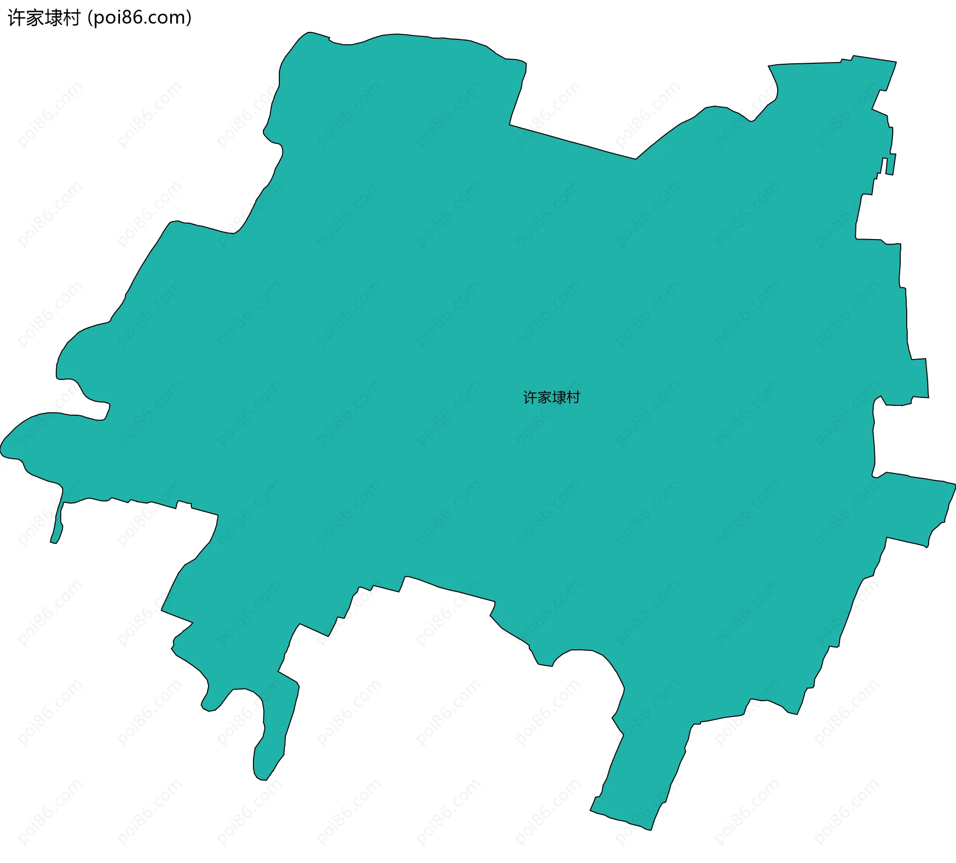 许家埭村边界地图