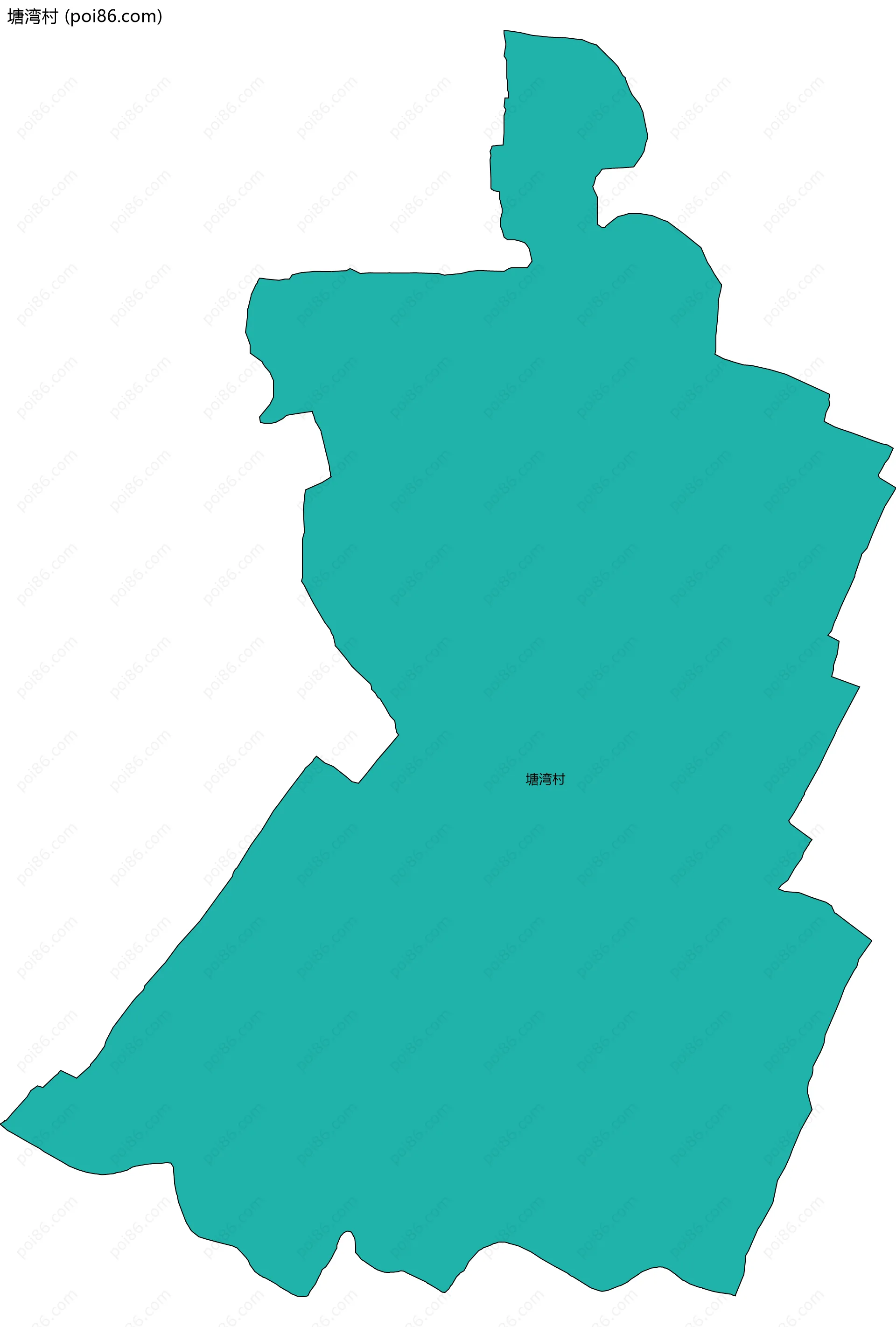 塘湾村边界地图