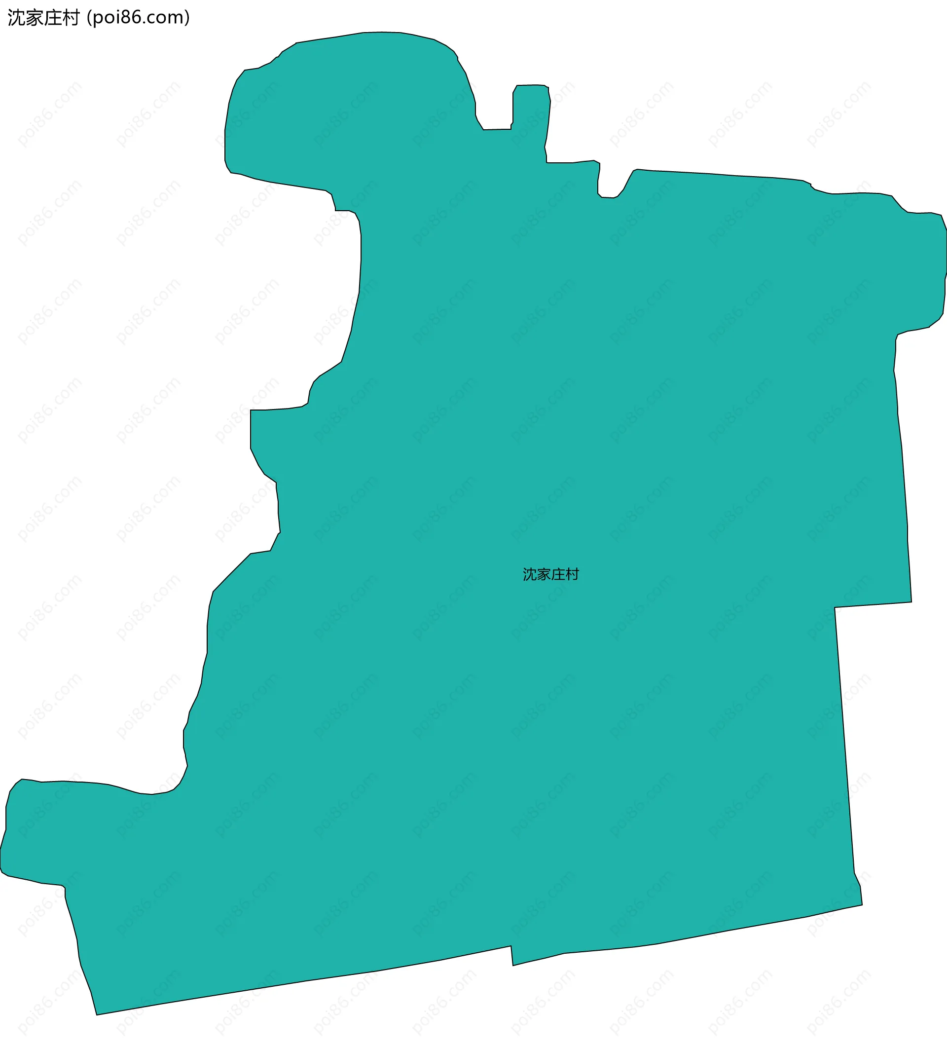 沈家庄村边界地图