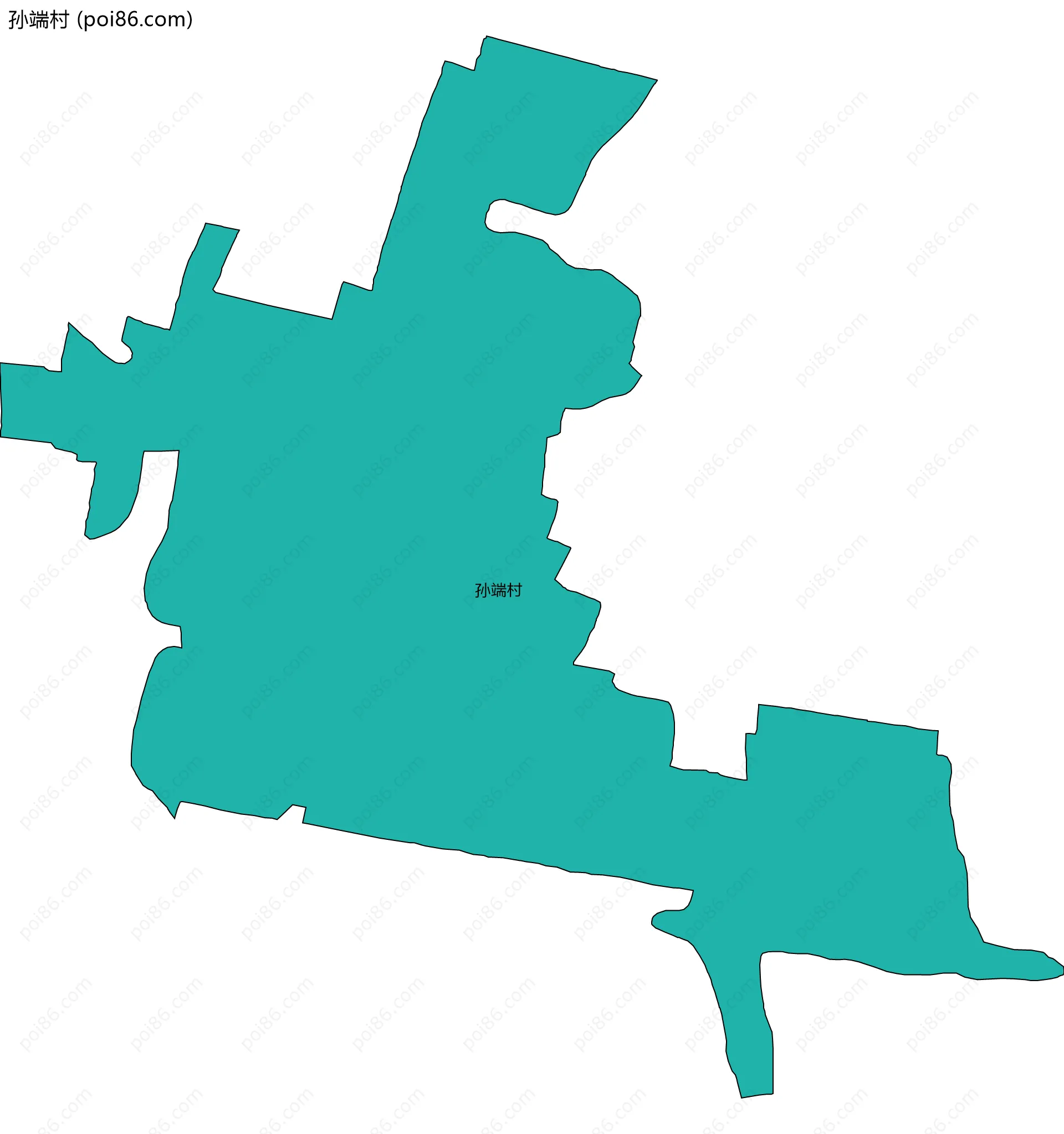 孙端村边界地图