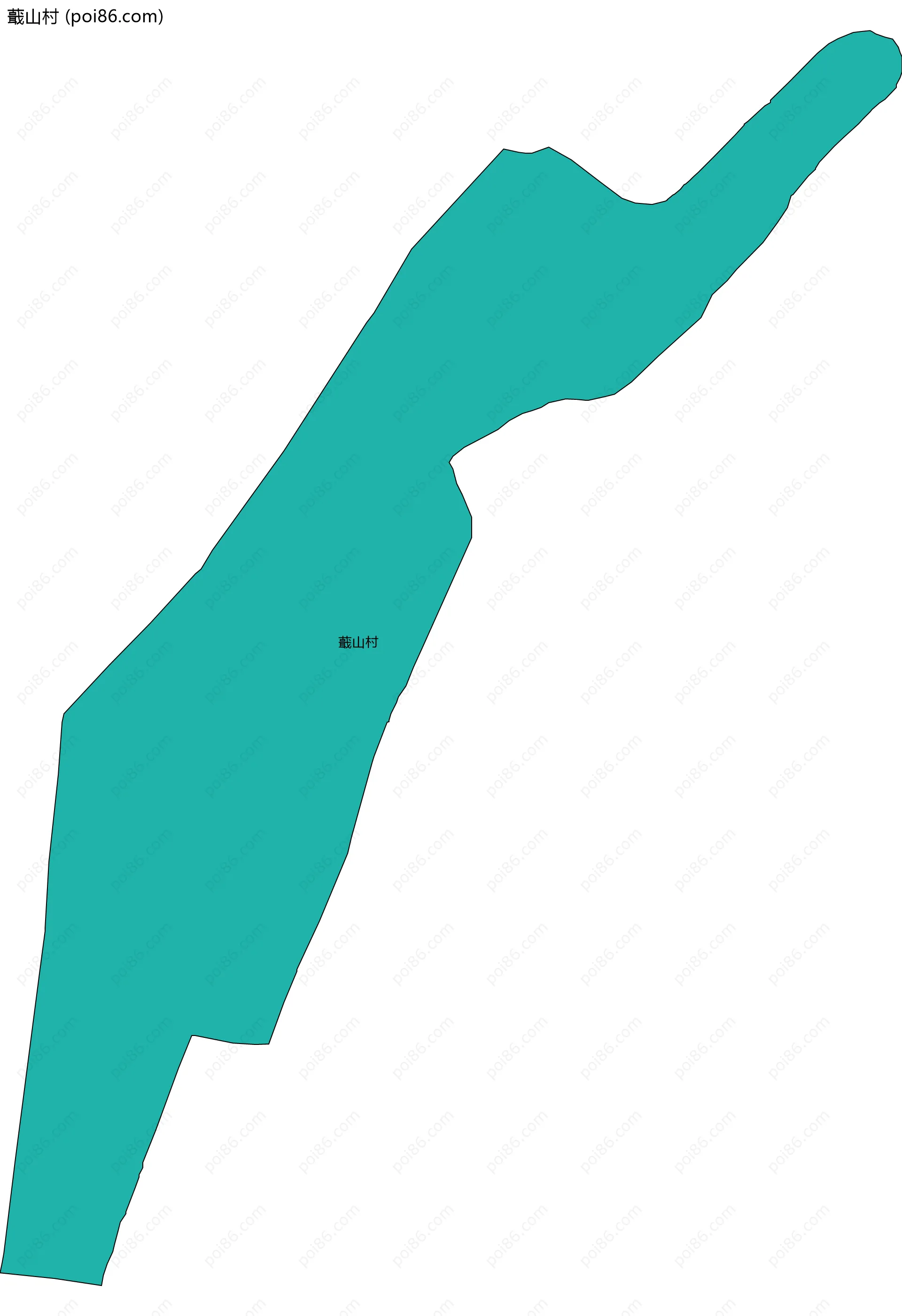 蕺山村边界地图