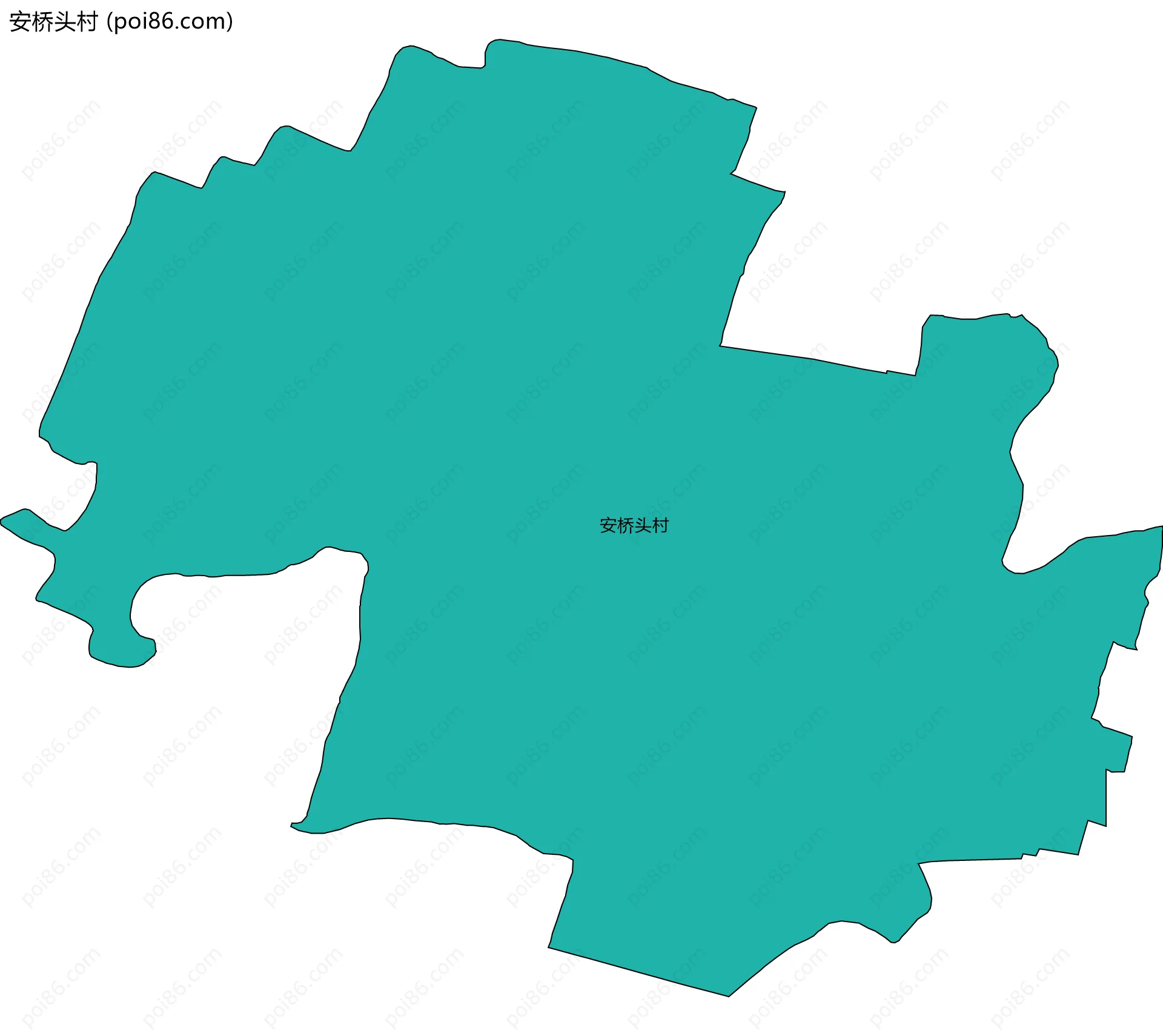 安桥头村边界地图