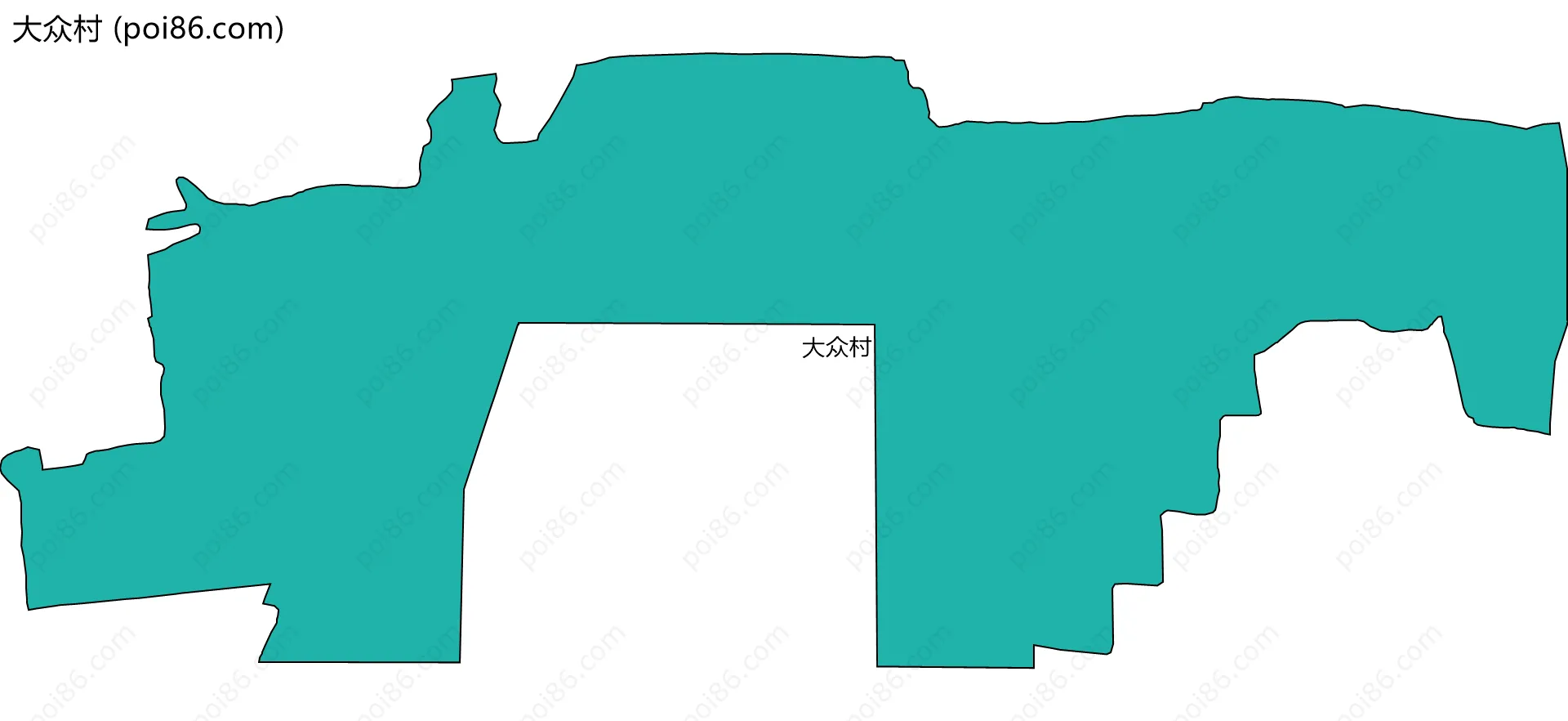 大众村边界地图