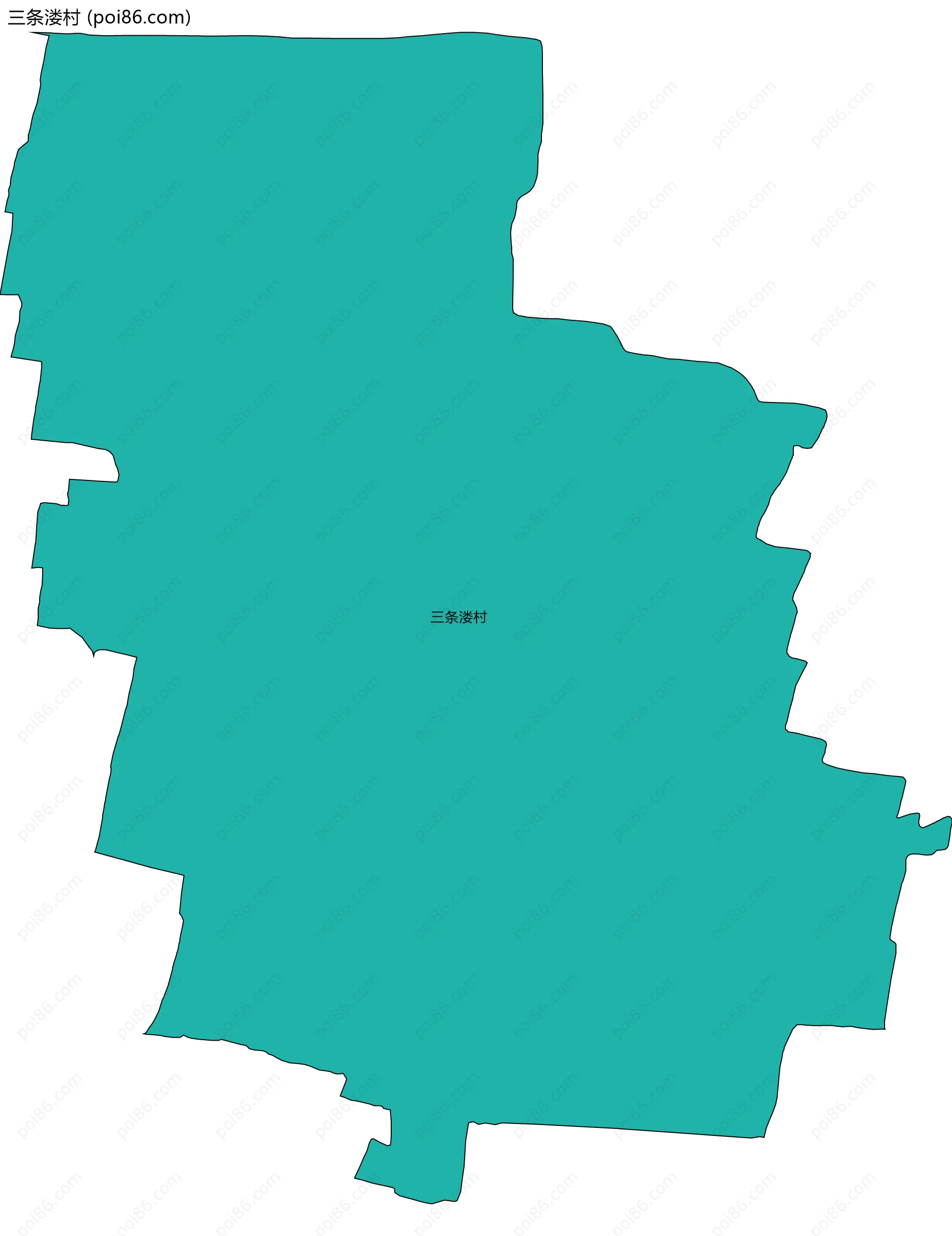 三条溇村边界地图
