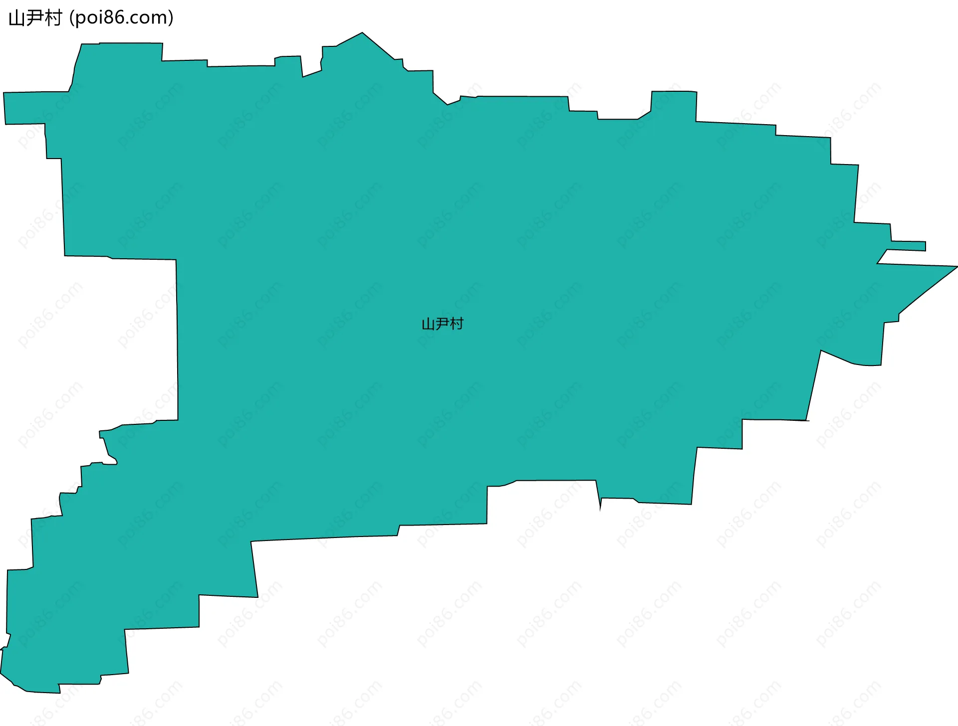 山尹村边界地图