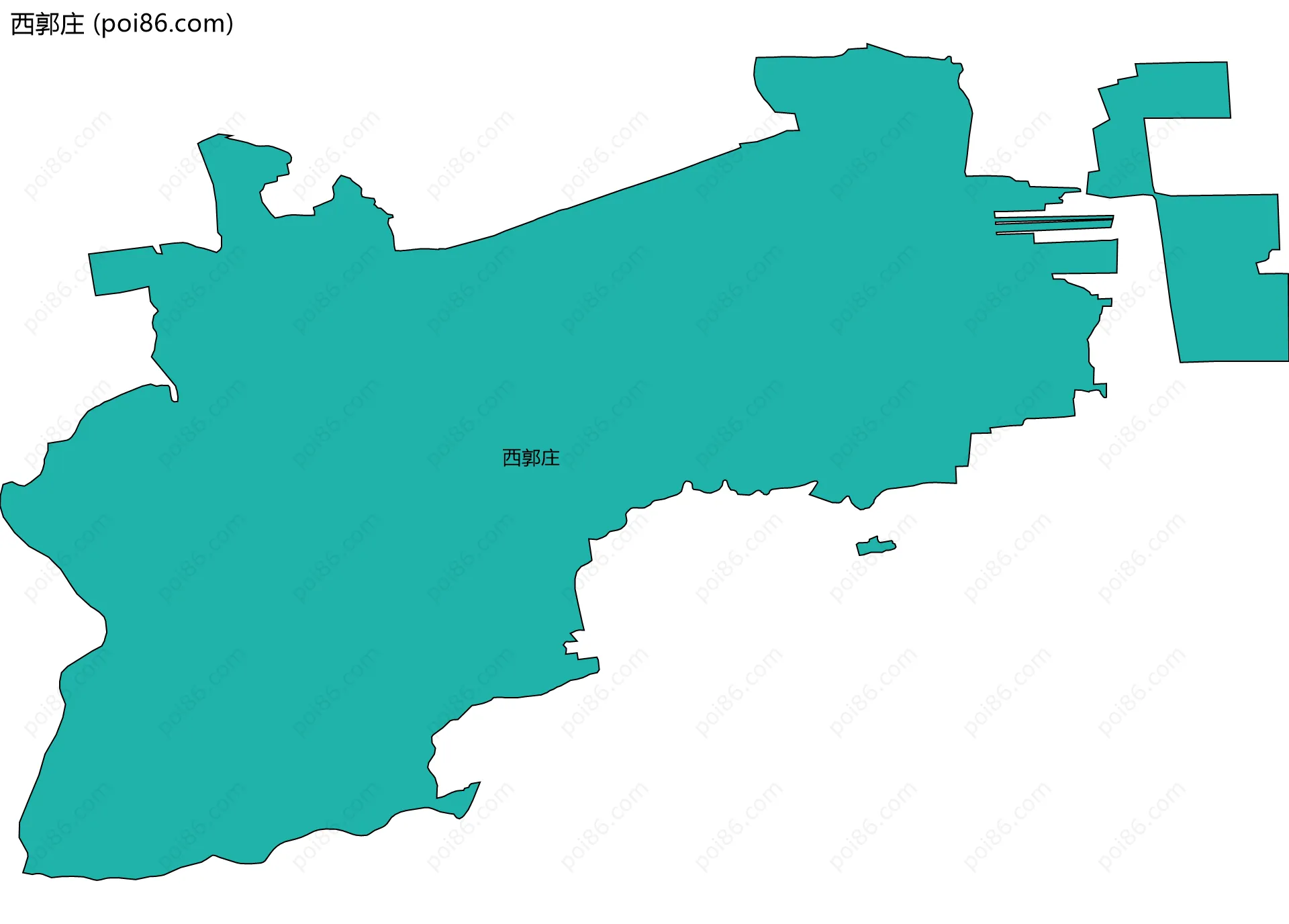 西郭庄边界地图