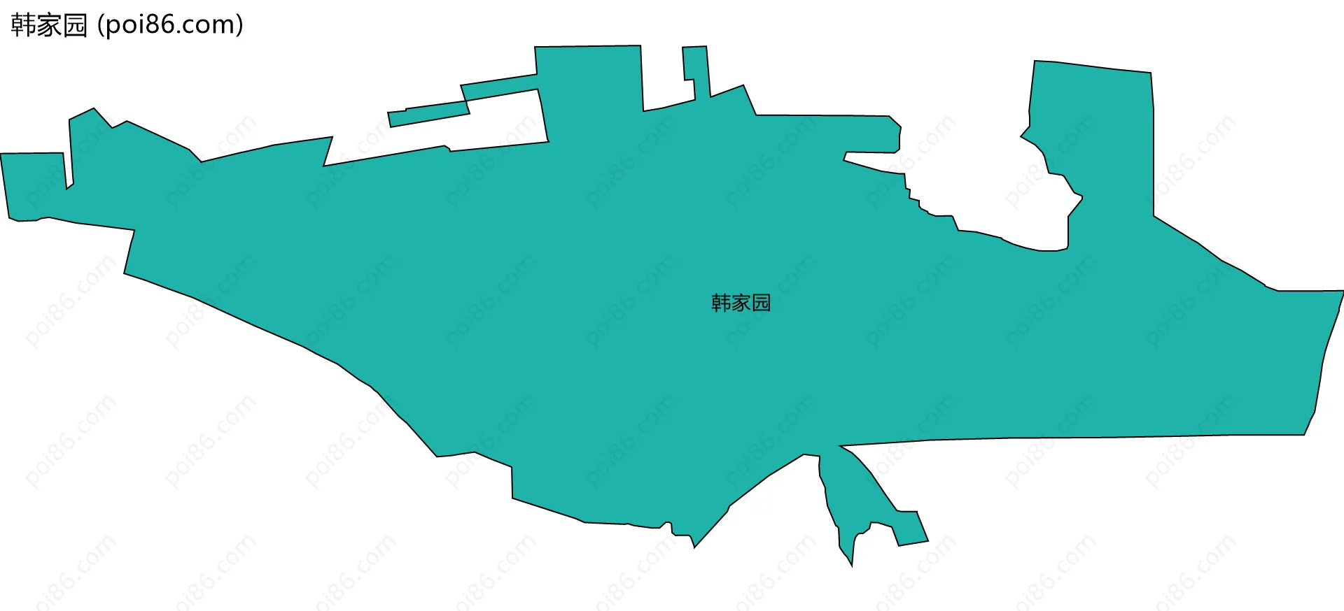 韩家园边界地图