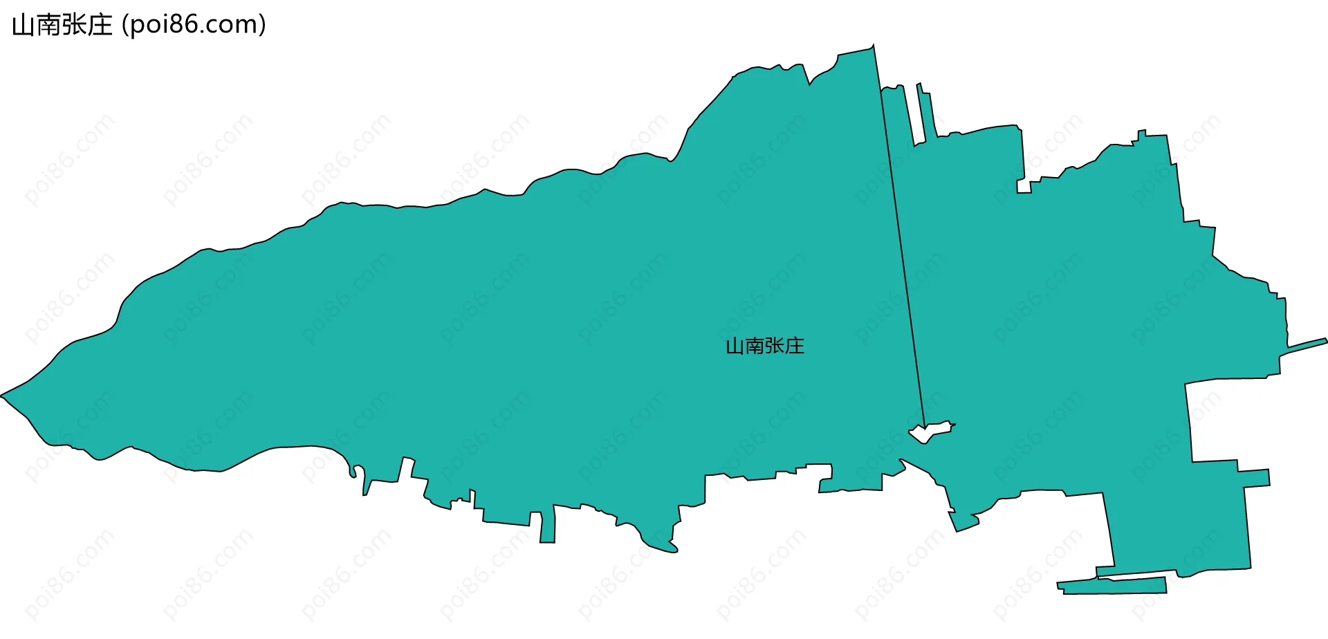 山南张庄边界地图