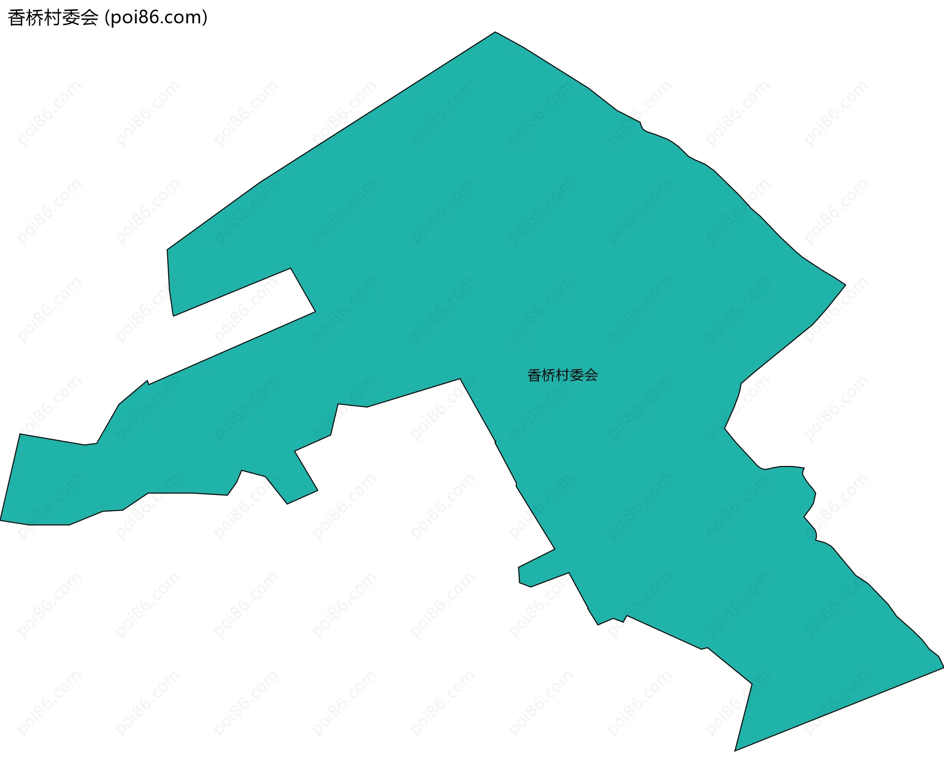 香桥村委会边界地图